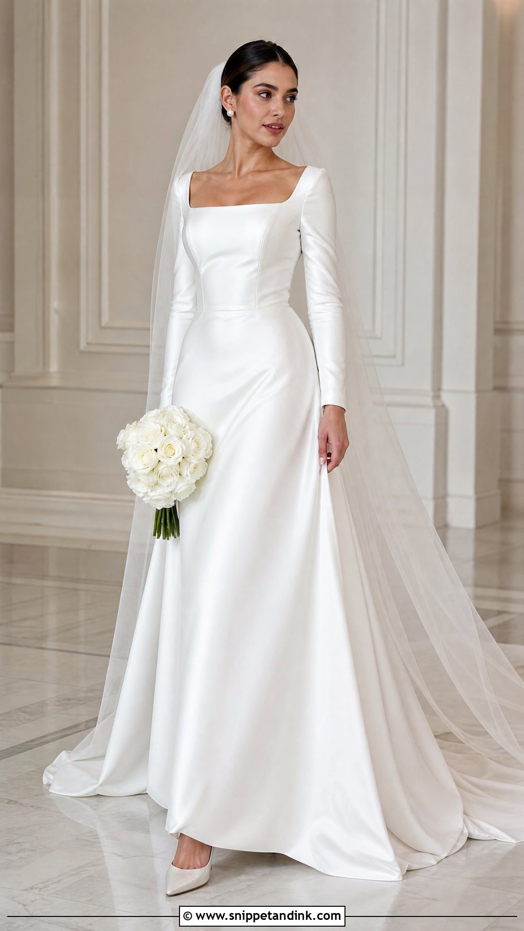 Satin Long Sleeve Wedding Dress - Snippet and Ink - 25 Romantic Long Sleeve Wedding Dress Ideas