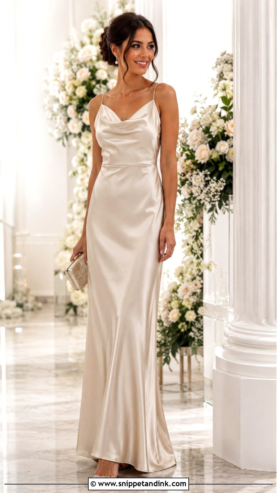 Satin Maid Of Honor Gown - Snippet and Ink - 30 Maid of Honor Gown Ideas
