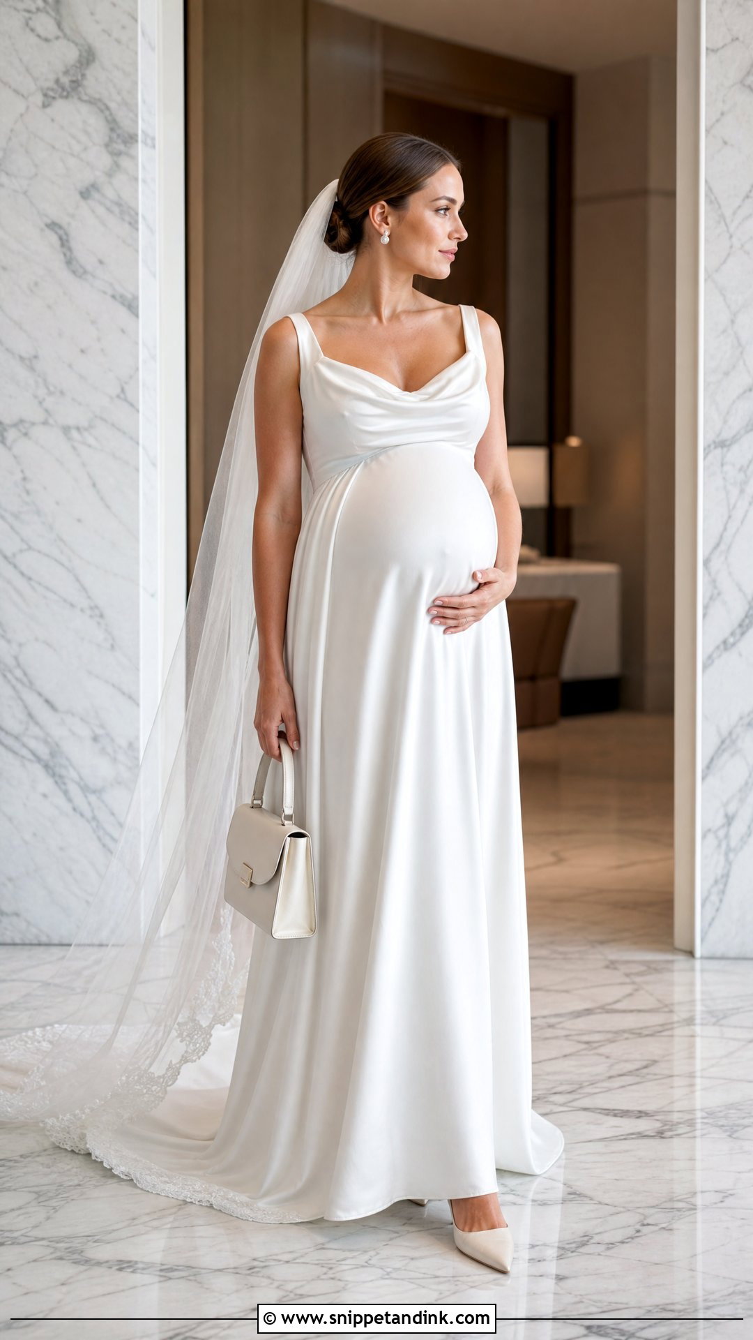 Satin Maternity Wedding Gown - Snippet and Ink - 20 Wedding Gown for Pregnant Brides Ideas