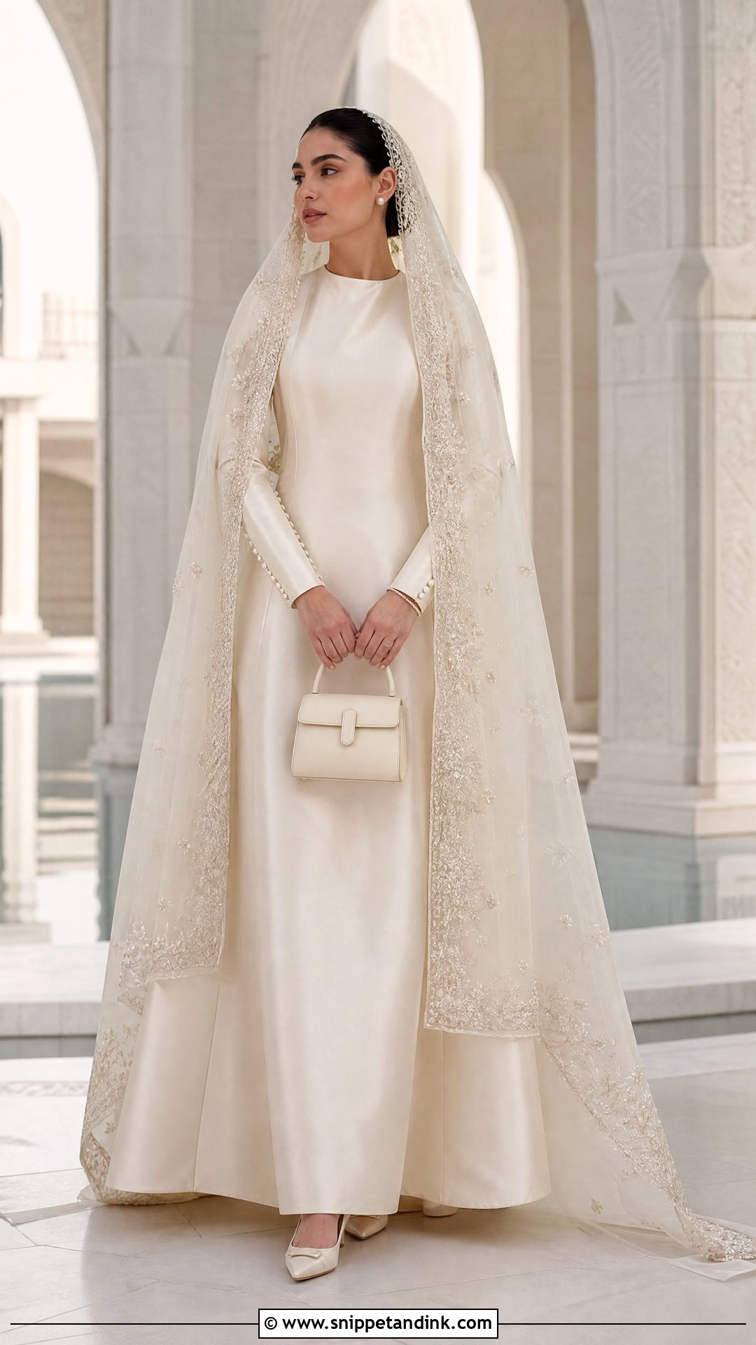 Satin Maxi Nikkah Dress - Snippet and Ink - 20 Nikkah Wedding Dress Ideas