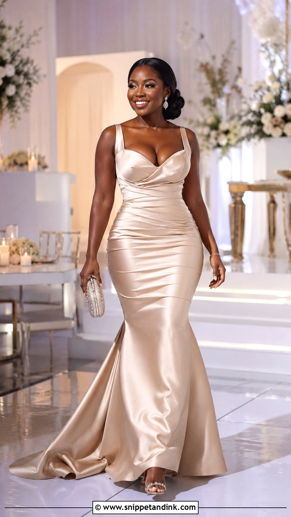 Satin Mermaid Reception Wedding Dress - Snippet and Ink - 20 Ghanian Wedding Dress Ideas