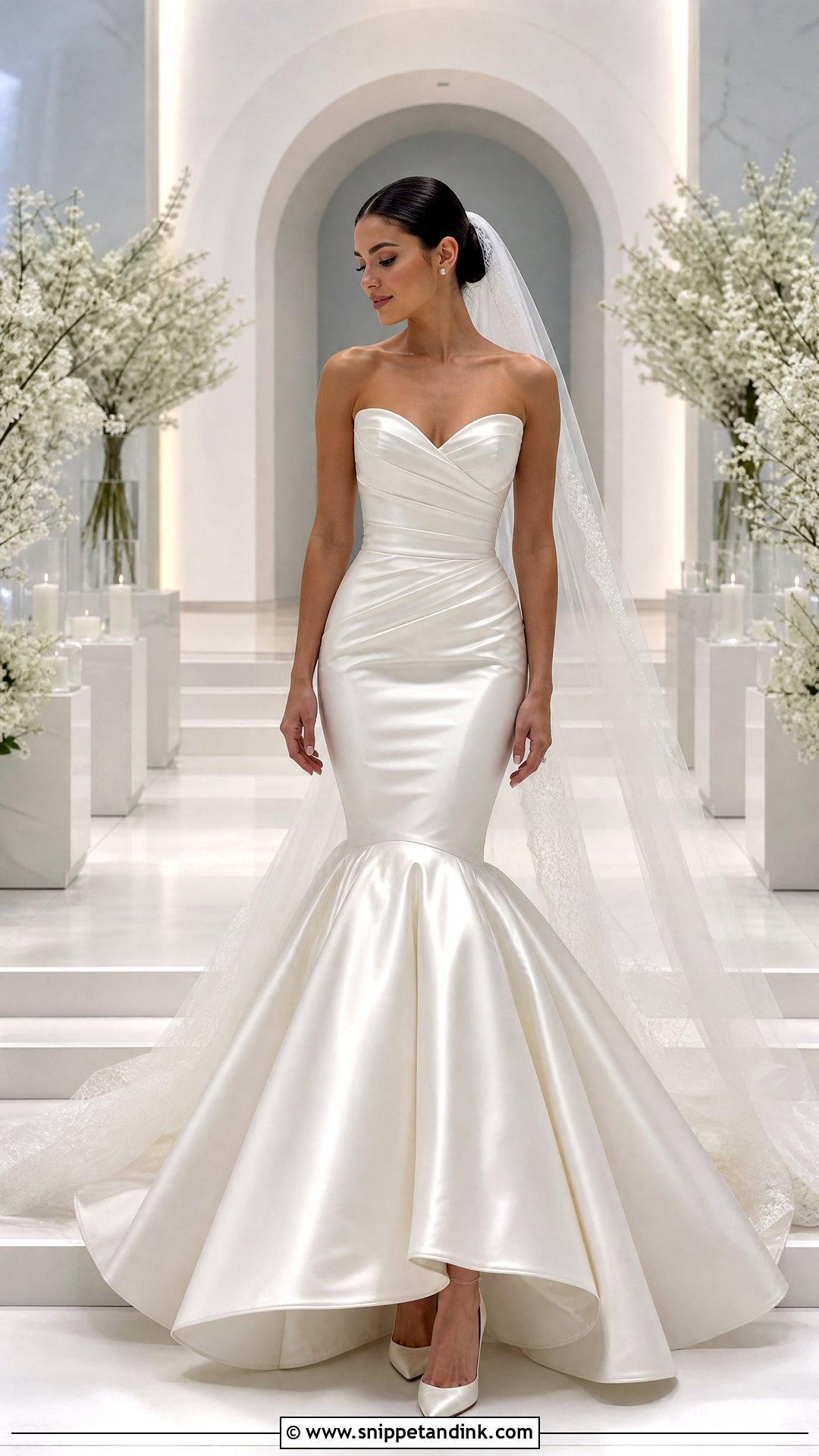 Satin Mermaid Tail Wedding Dress - Snippet and Ink - 20 Mermaid Tail Wedding Dress Ideas