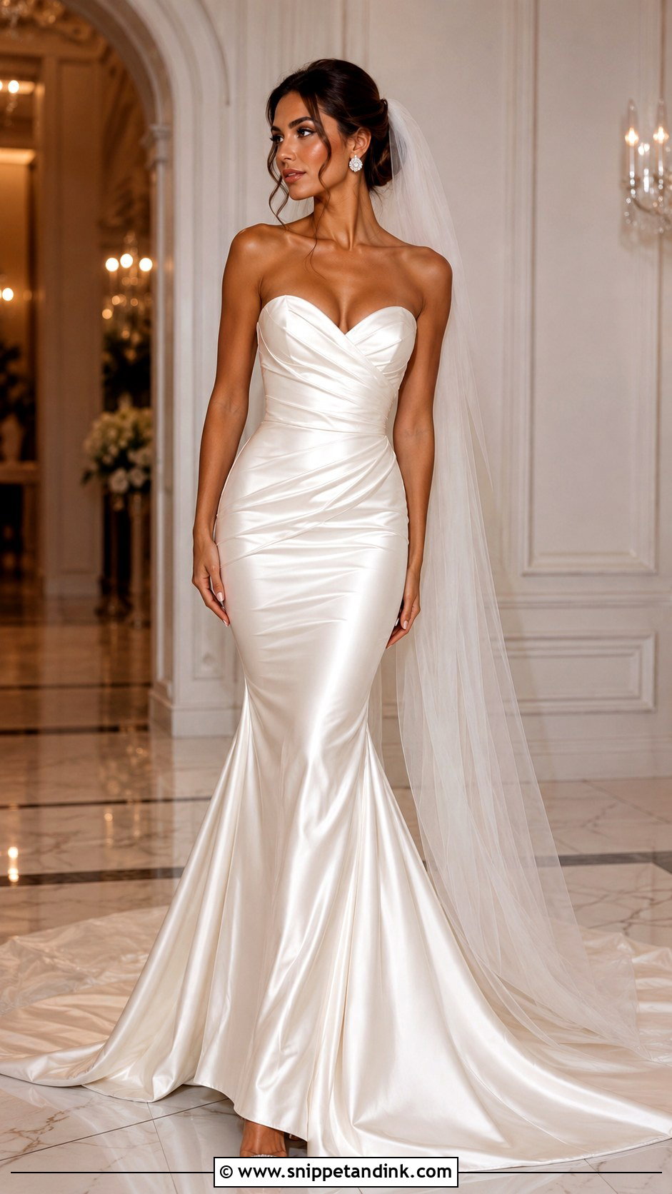 Satin Mermaid Wedding Dress - Snippet and Ink - 30 Satin Wedding Ideas