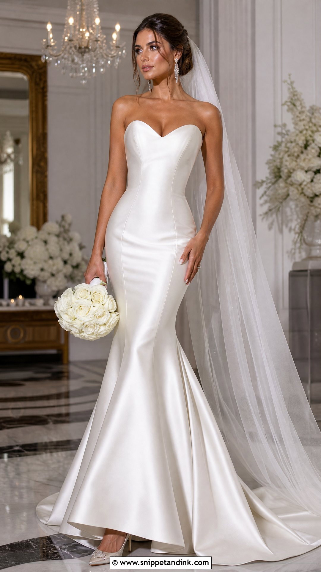 Satin Mermaid Wedding Dress - Snippet and Ink - 25 Silky Wedding Dress Ideas