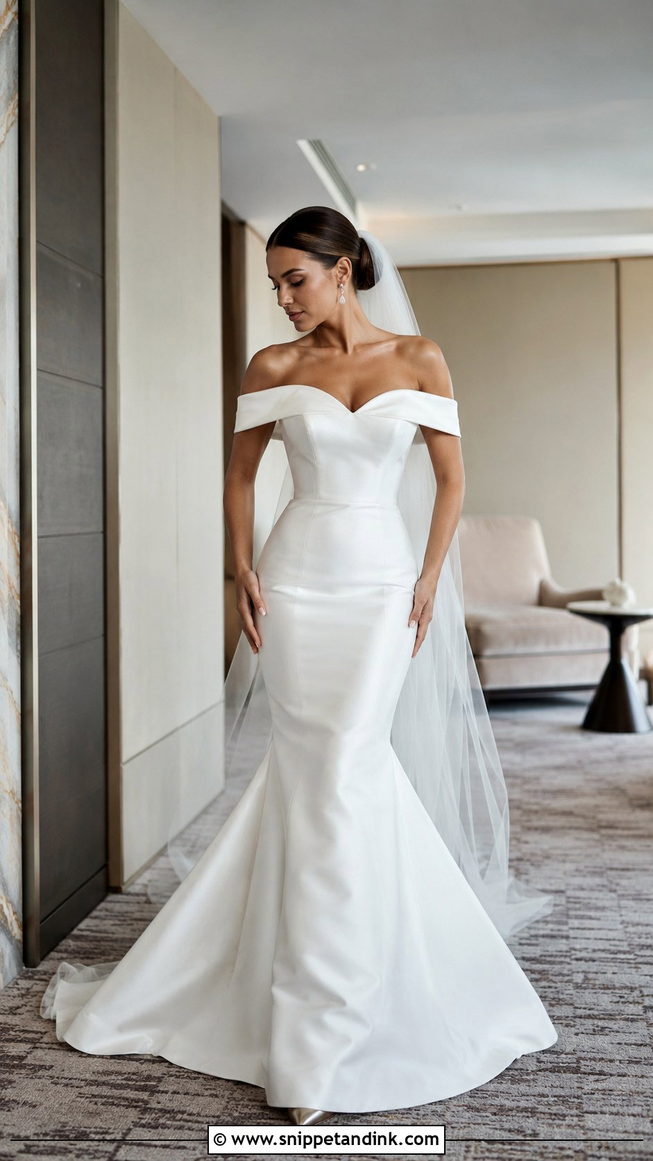 Satin Mermaid Wedding Dress - Snippet and Ink - 20 Glam Wedding Dresses
