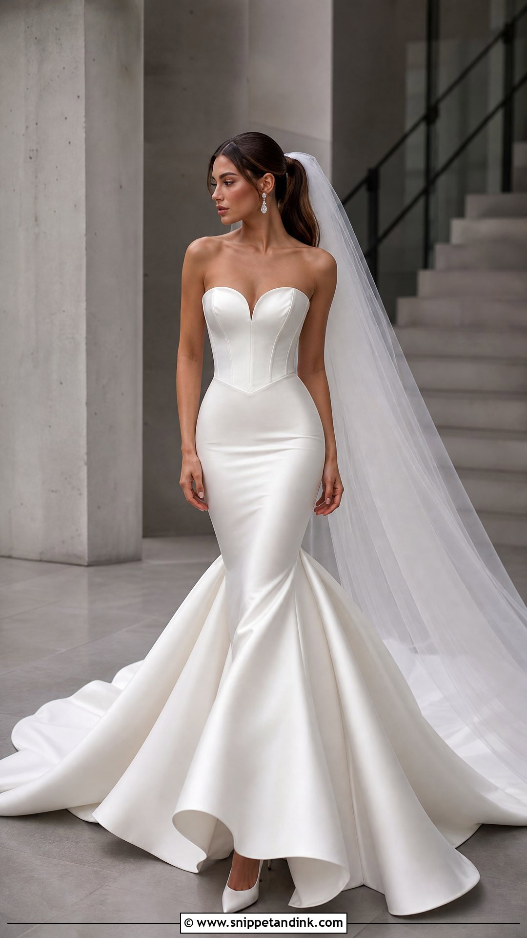 Satin Mermaid Wedding Dress - Snippet and Ink - 20 Silky Satin Wedding Dress Ideas