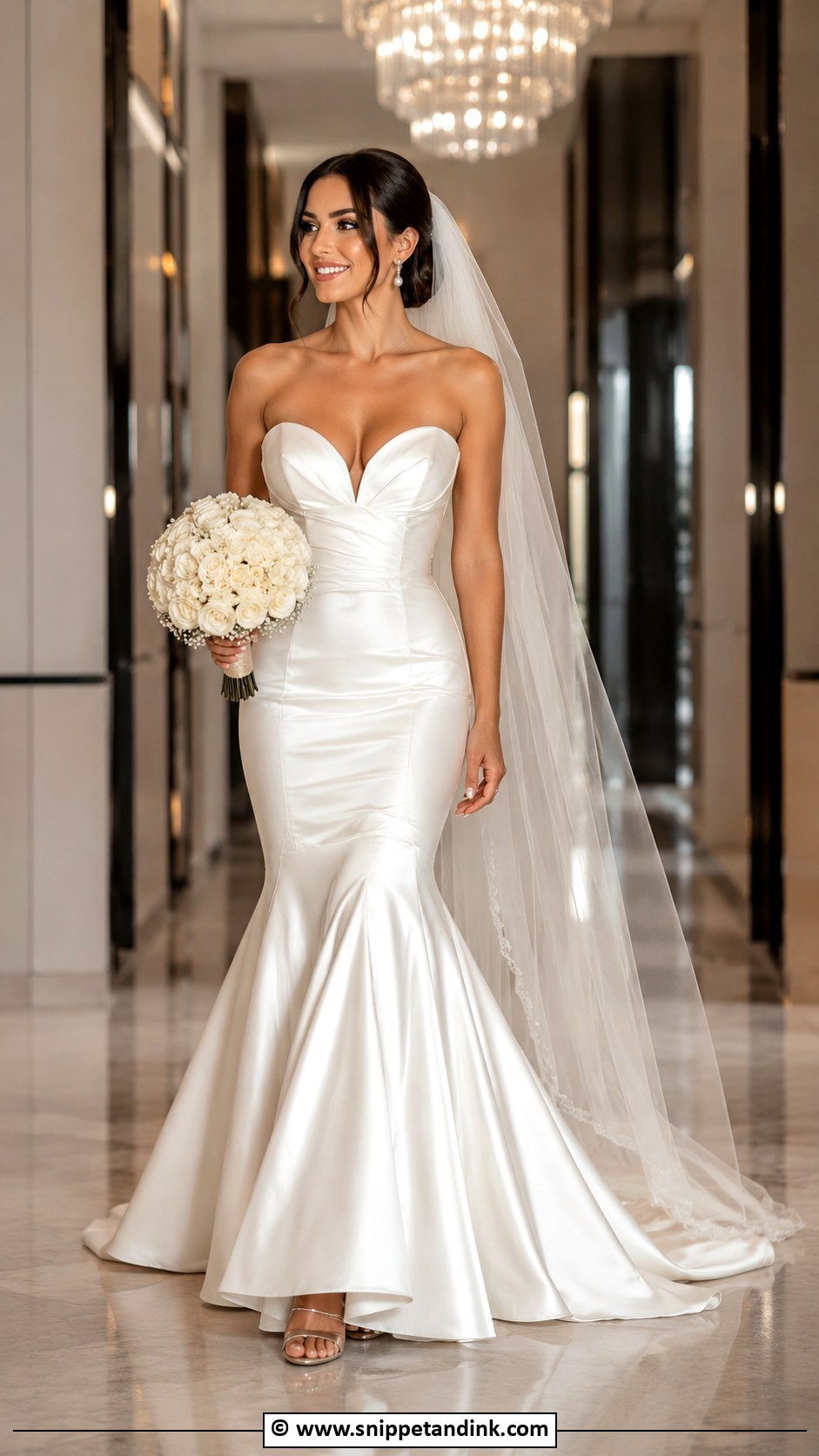 Satin Mermaid Wedding Dress - Snippet and Ink - 25 Glam Wedding Dress Ideas