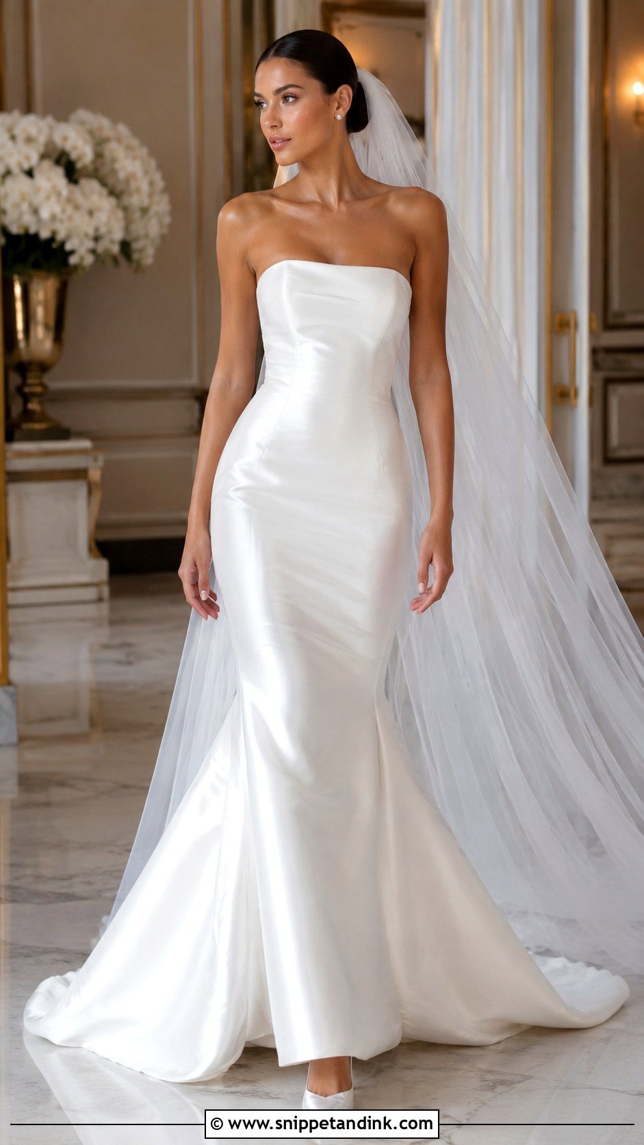 Satin Mermaid Wedding Dress - Snippet and Ink - 25 Mermaid Style Wedding Dresses