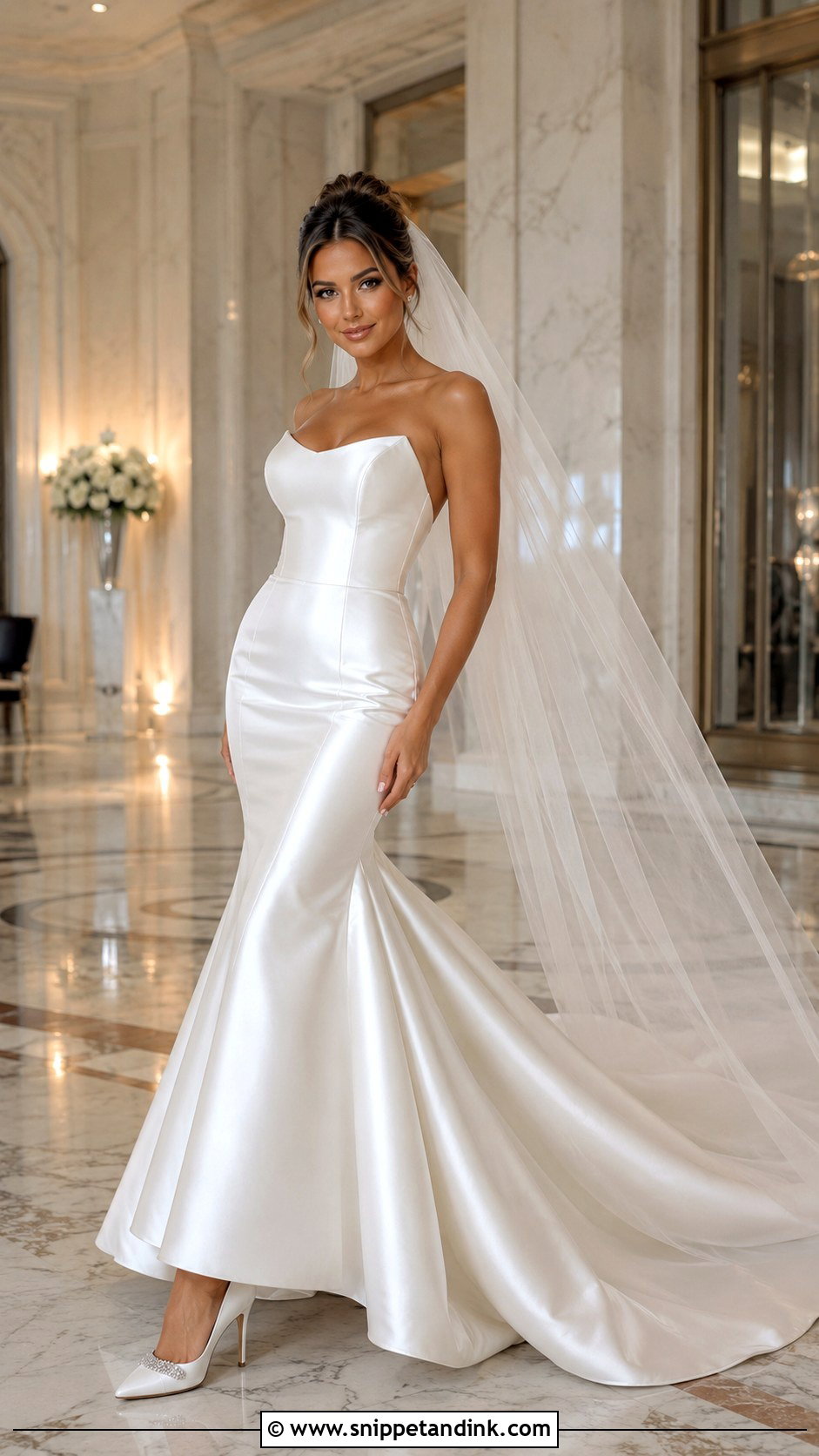 Satin Mermaid Wedding Gown - Snippet and Ink - 25 Mermaid Wedding Gown Ideas
