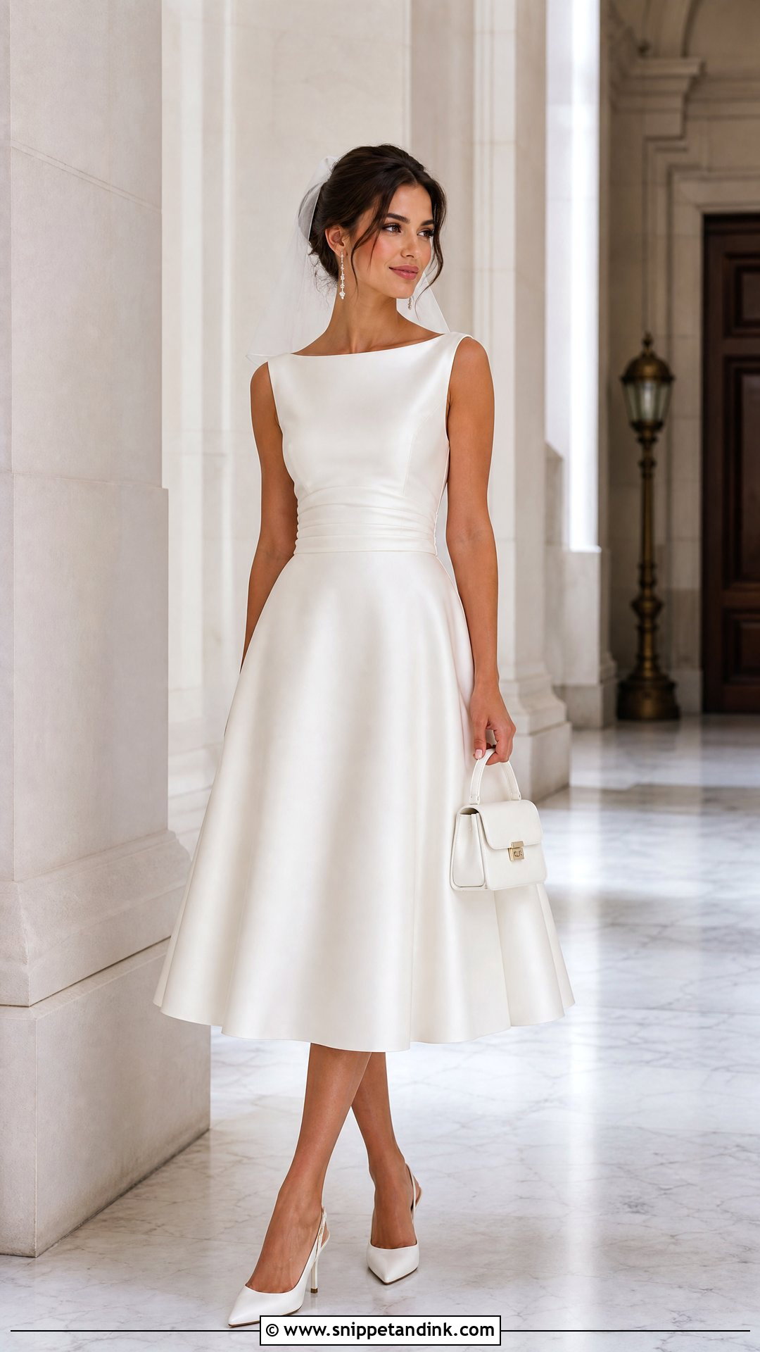 Satin Midi Bridal Frock - Snippet and Ink - 25 Bridal Frock Ideas