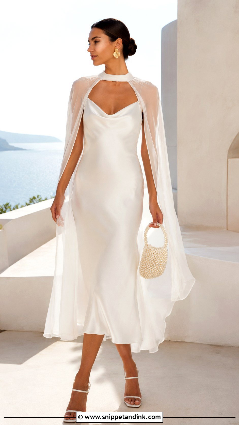 Satin Midi Short Wedding Dress - Snippet and Ink - 20 Modern Short Wedding Dress Ideas