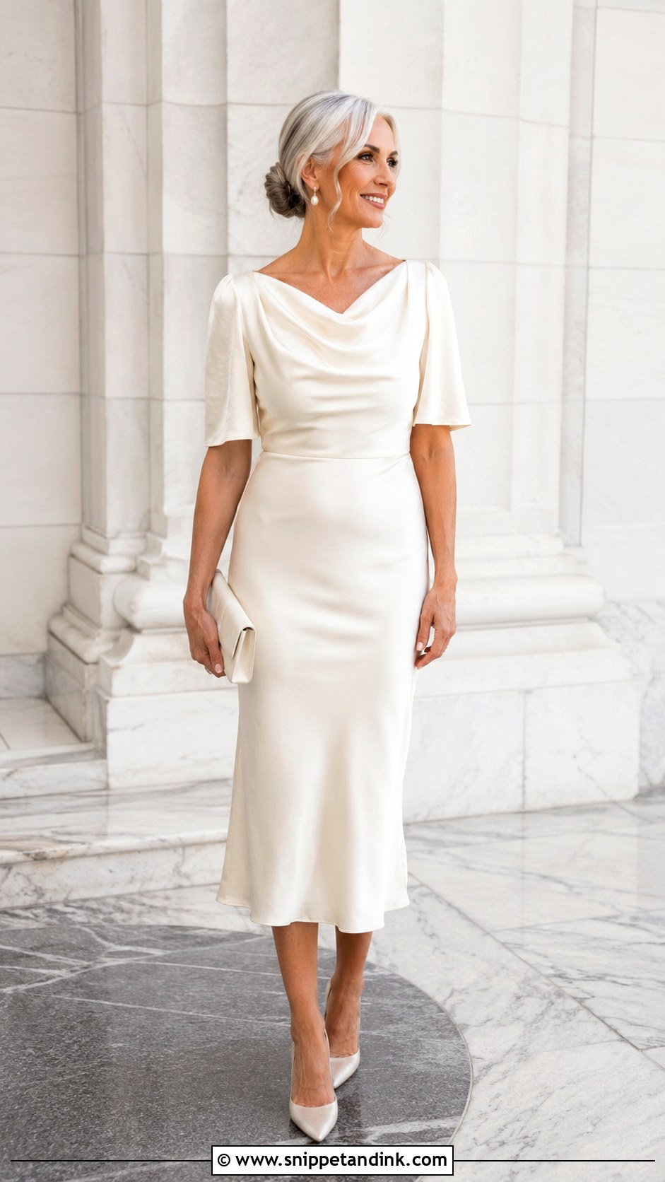 Satin Midi Wedding Dress - Snippet and Ink - 20 2nd Marriage Wedding Dress Older Bride Ideas