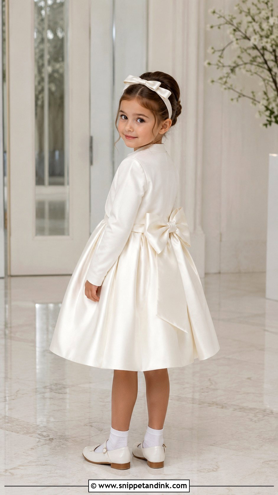 Satin Mini Bride Dress With Bow - Snippet and Ink - 20 Mini Bride Ideas