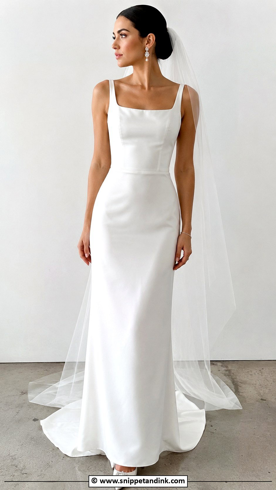 Satin Minimalist Wedding Dress - Snippet and Ink - 35 Satin Wedding Dress Ideas