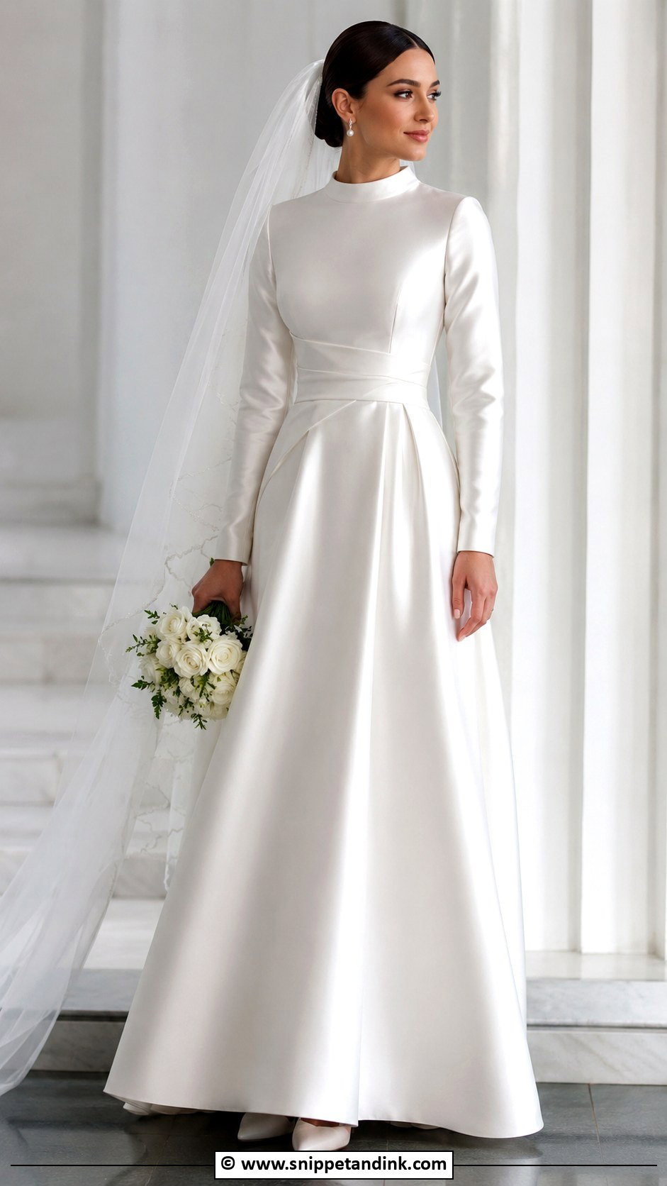 Satin Modest Wedding Dress - Snippet and Ink - 35 Satin Wedding Dress Ideas