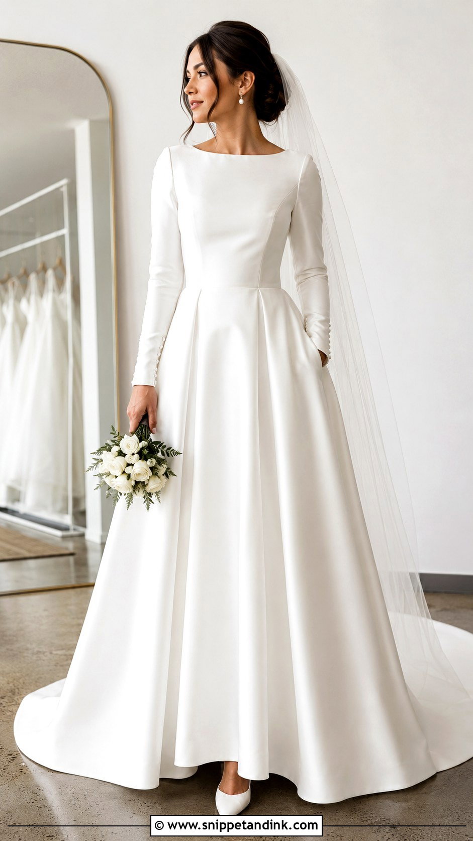 Satin Mormon Wedding Dress - Snippet and Ink - 25 Mormon Wedding Dresses