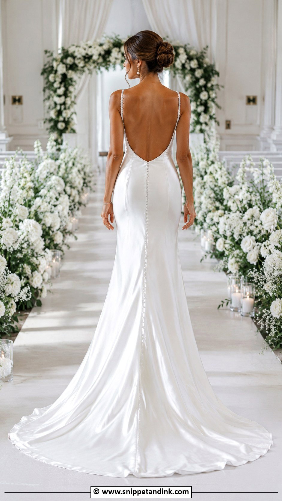 Satin Open Back Wedding Dress - Snippet and Ink - 35 Satin Wedding Dress Ideas