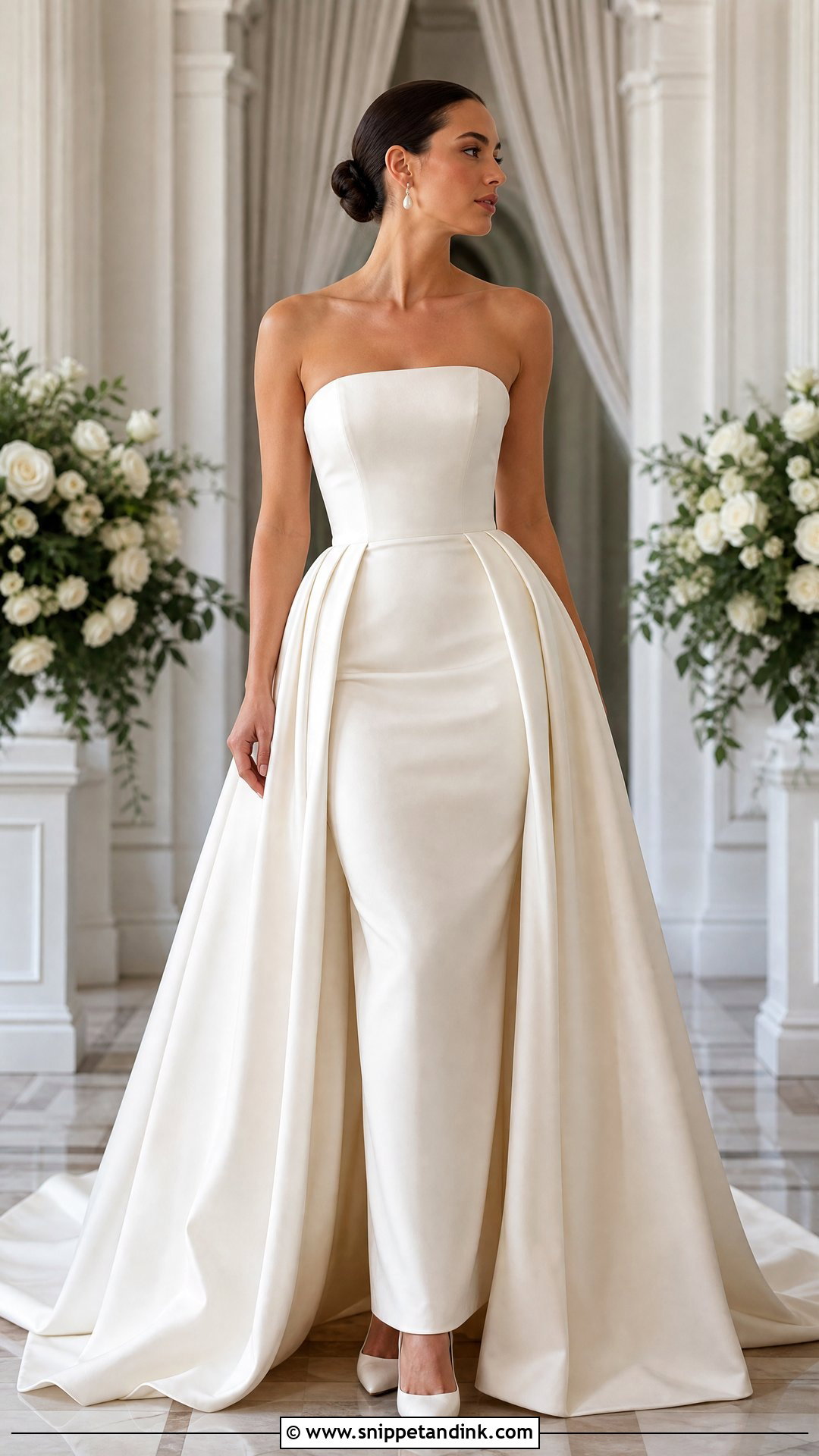 Satin Over Skirt Wedding Dress - Snippet and Ink - 20 Over Skirt Wedding Dress Ideas