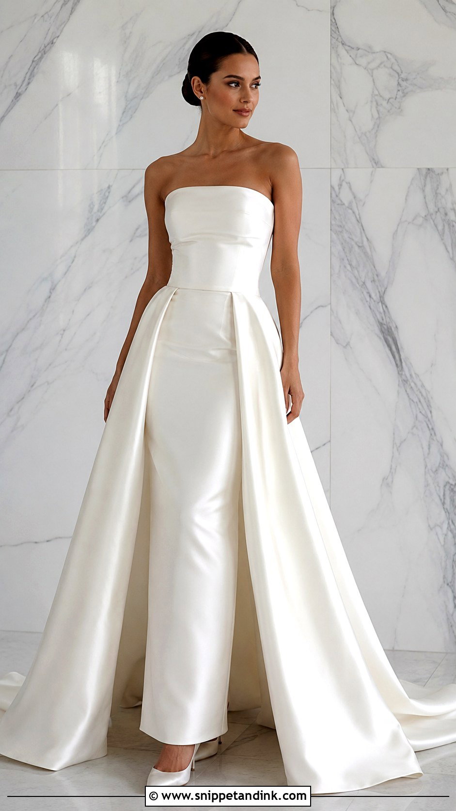 Satin Overskirt Wedding Dress - Snippet and Ink - 25 Overskirt Wedding Dress Ideas