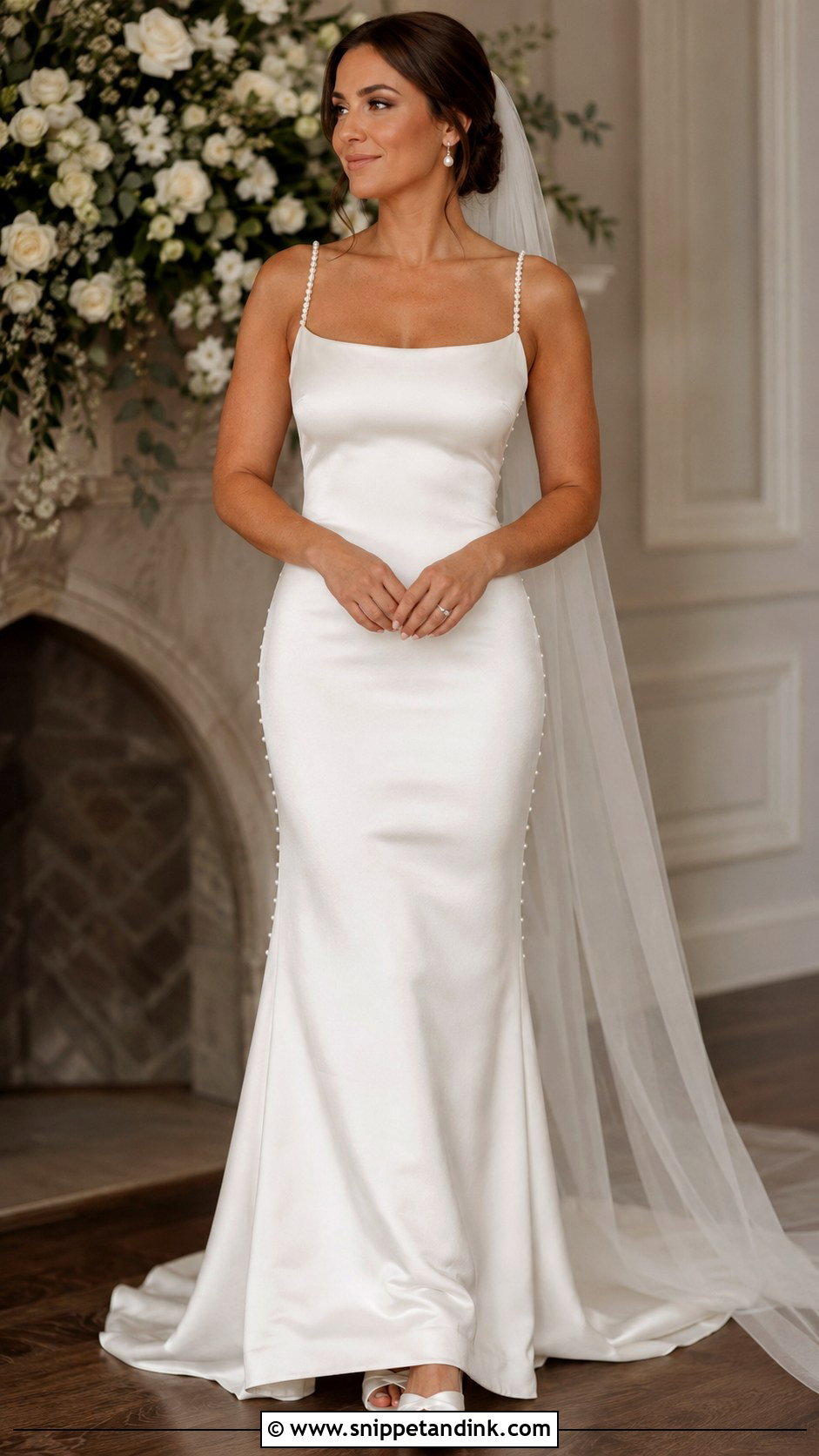 Satin Pearl Bride Dress - Snippet and Ink - 25 Satin Bride Dress Ideas