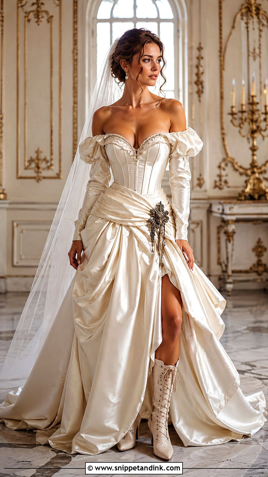 Satin Pirate Wedding Dress - Snippet and Ink - 25 Pirate Wedding Dress Ideas
