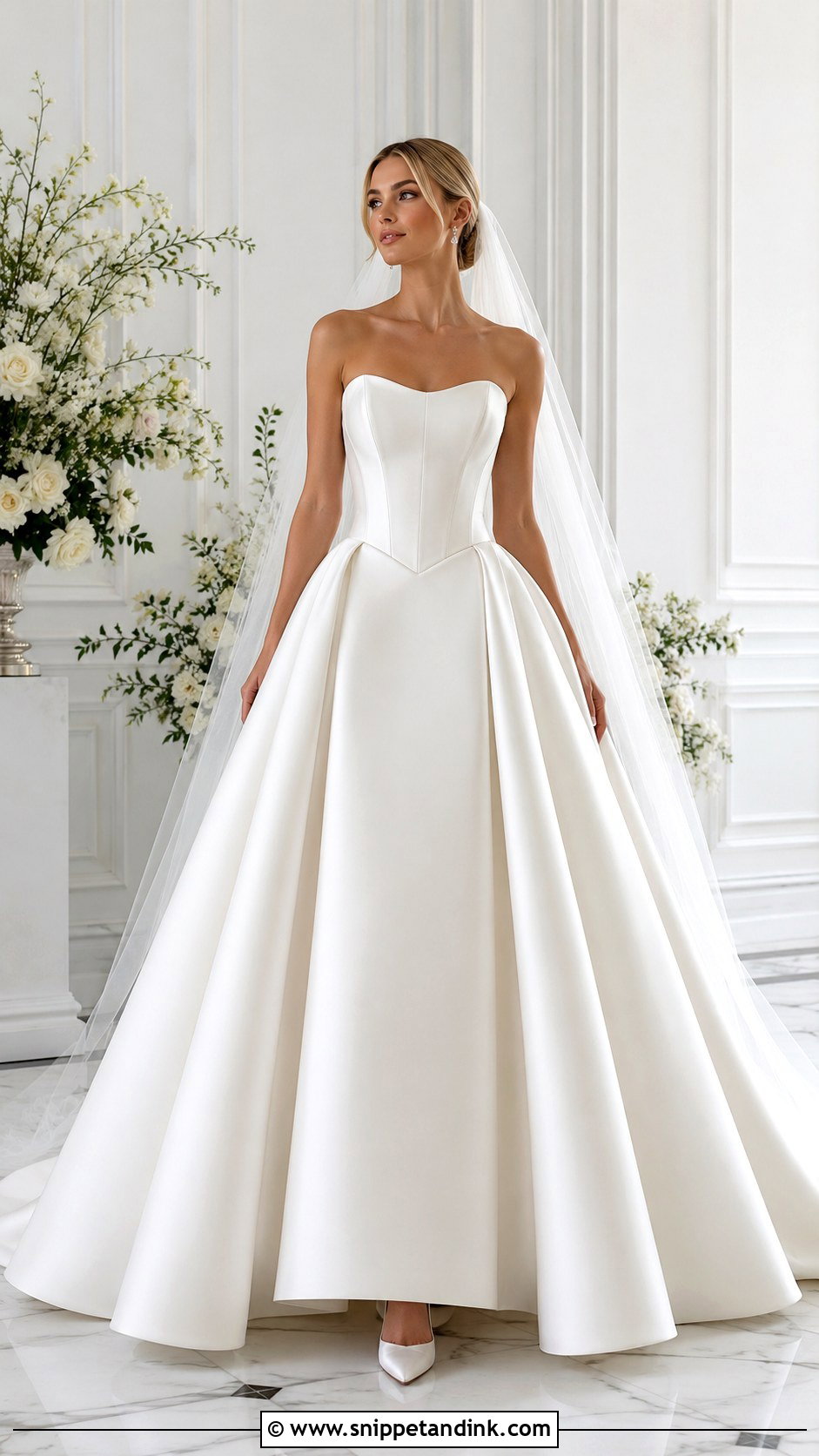 Satin Princess Ballgown Wedding Dress - Snippet and Ink - 25 Princess Ballgown Wedding Dresses