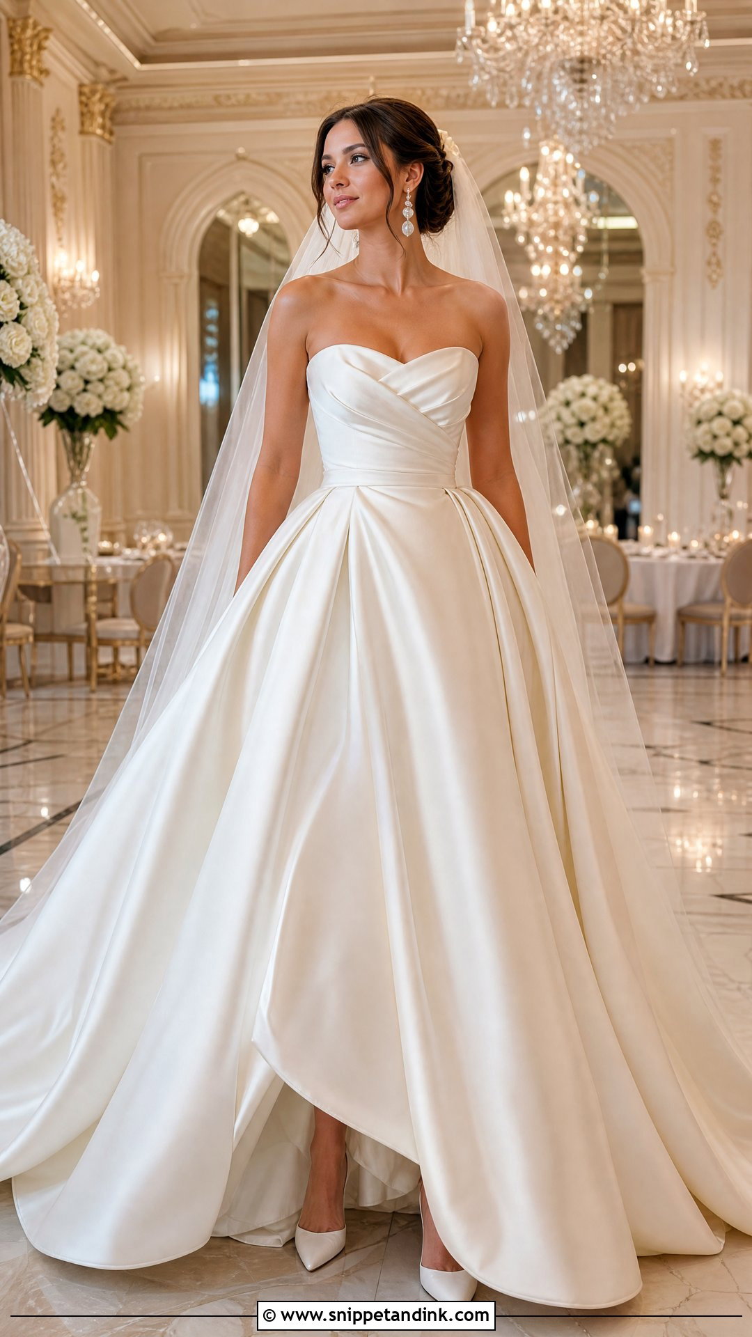 Satin Princess Wedding Gown - Snippet and Ink - 25 Dream Princesses Wedding Gown Ideas