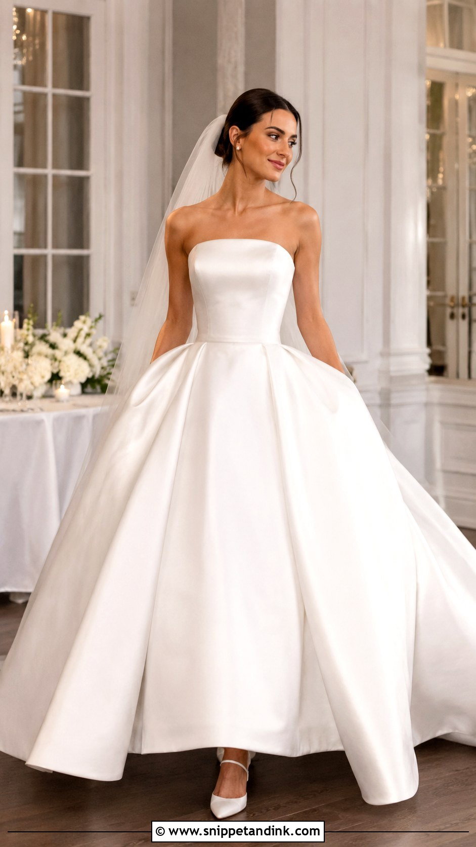 Satin Puffy Wedding Dress - Snippet and Ink - 25 Puffy Wedding Dresses