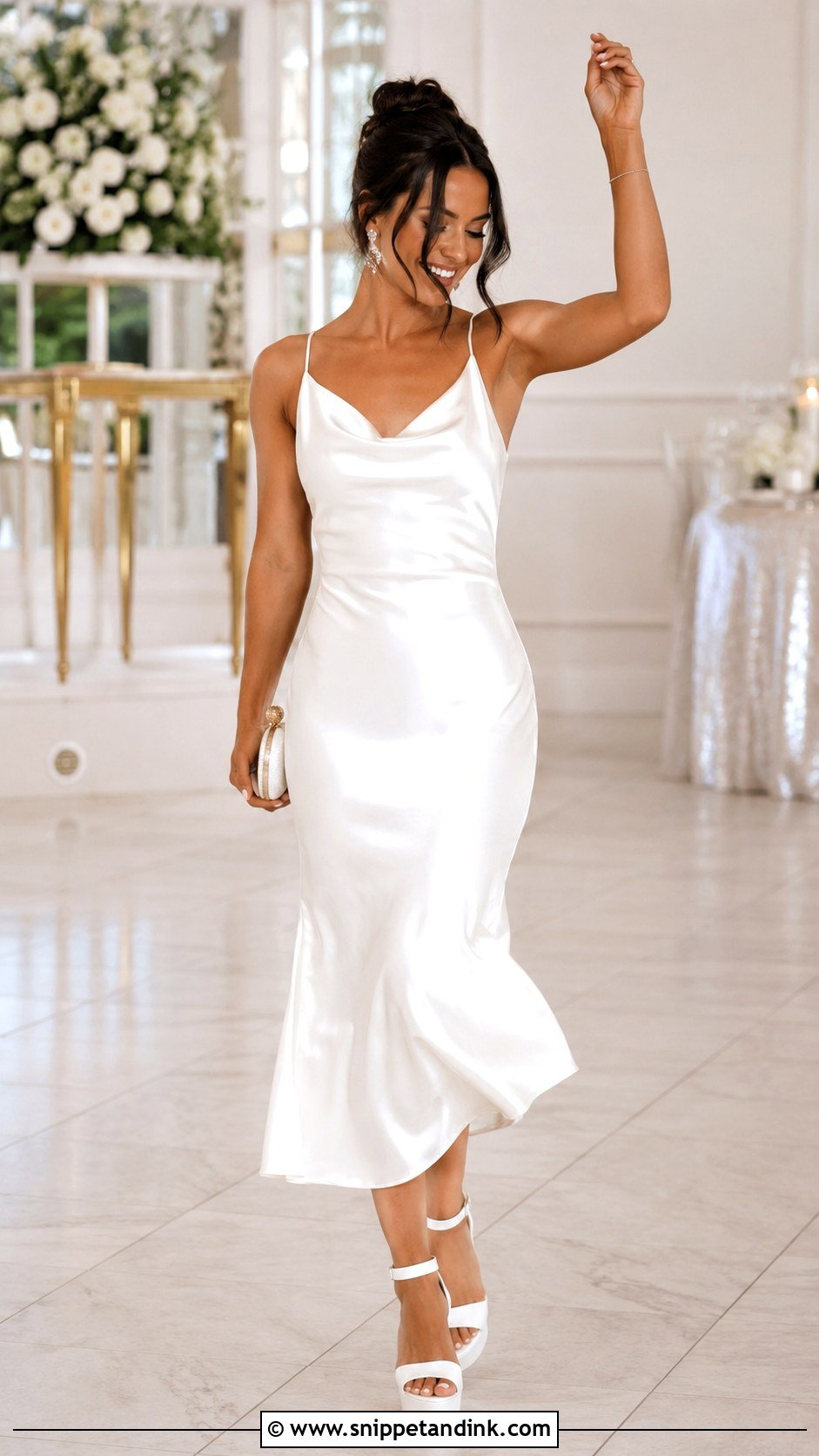 Satin Reception Dress - Snippet and Ink - 30 Satin Wedding Ideas