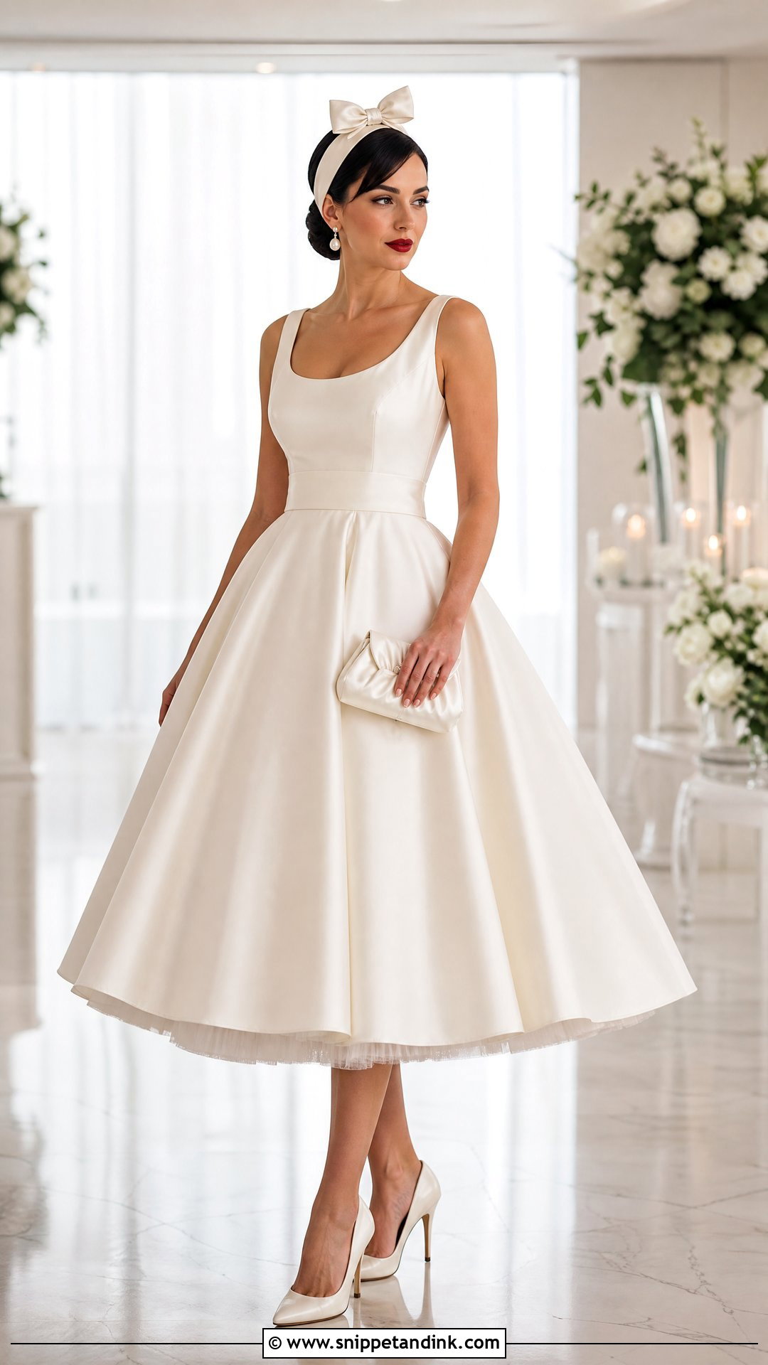 Satin Rockabilly Wedding Dress - Snippet and Ink - 20 Rockabilly Wedding Dresses
