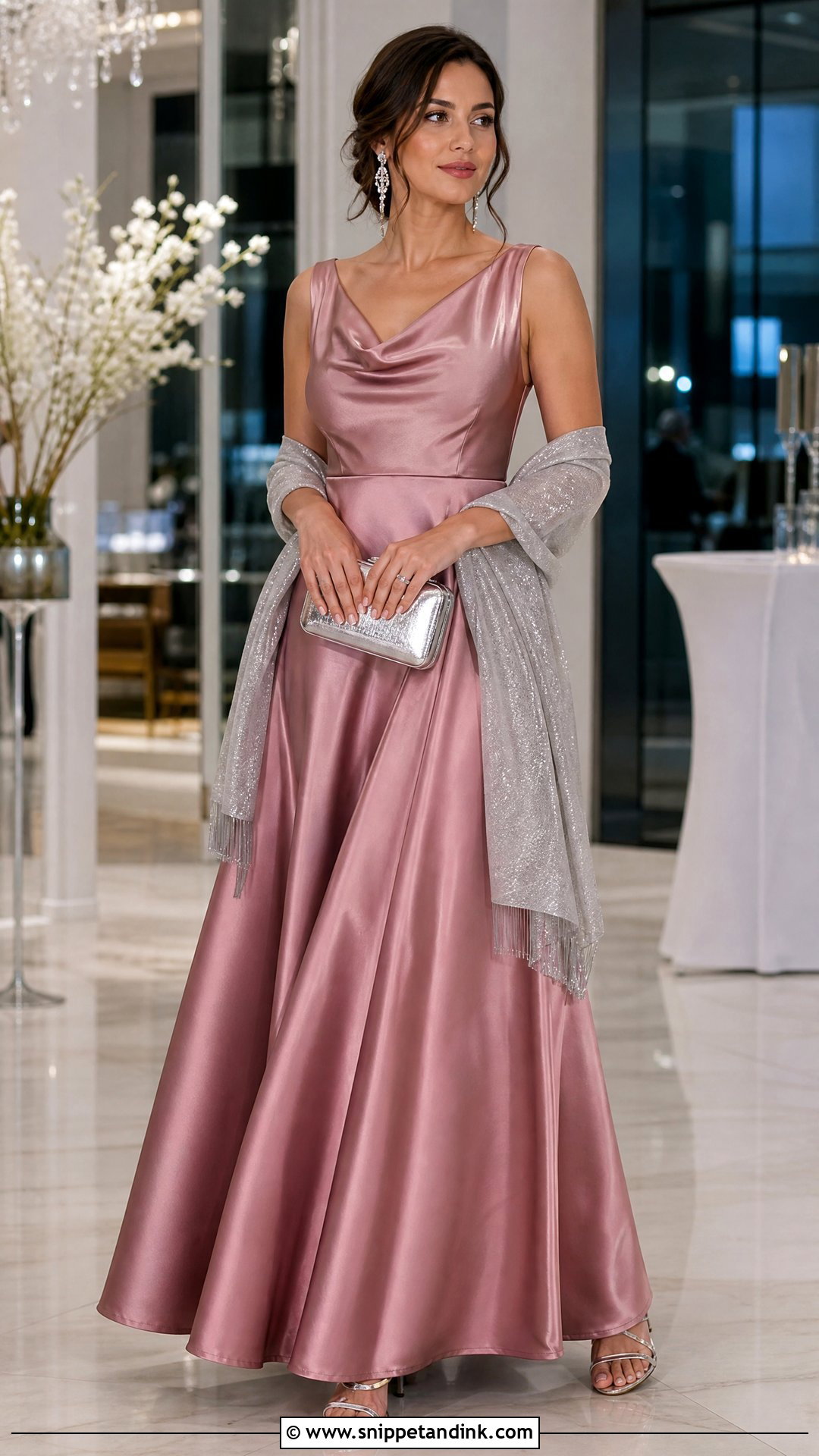 Satin Rose Princess Evening Gown - Snippet and Ink - 20 Rose Princess Dress Ideas