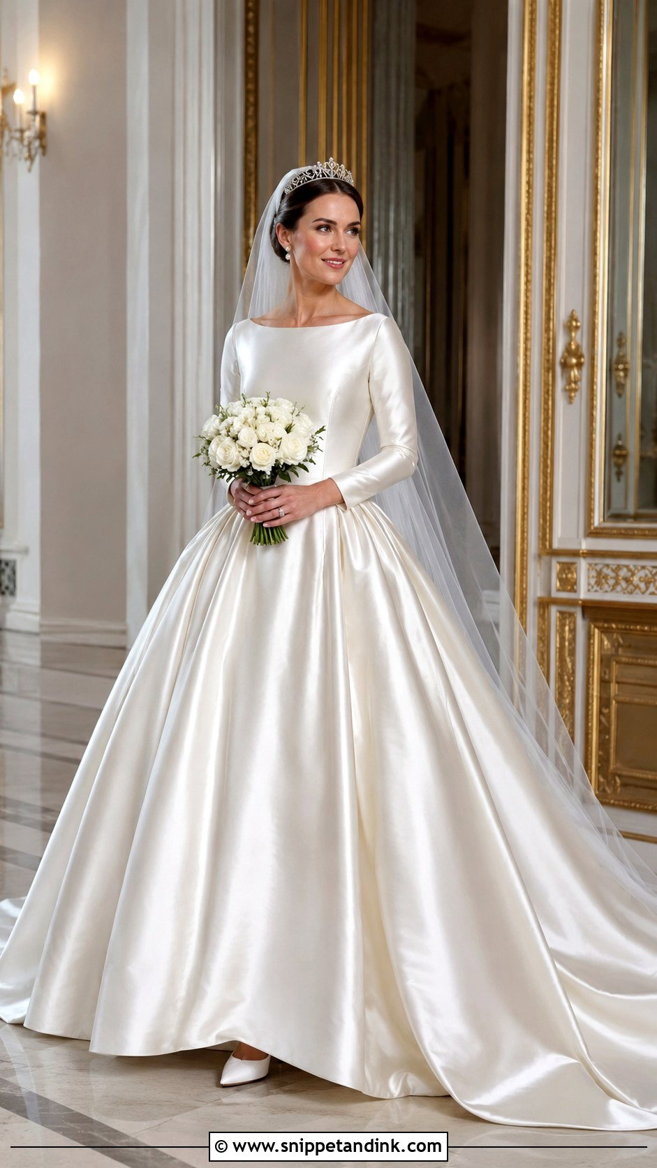 Satin Royal Wedding Dress - Snippet and Ink - 25 Royal Wedding Dresses