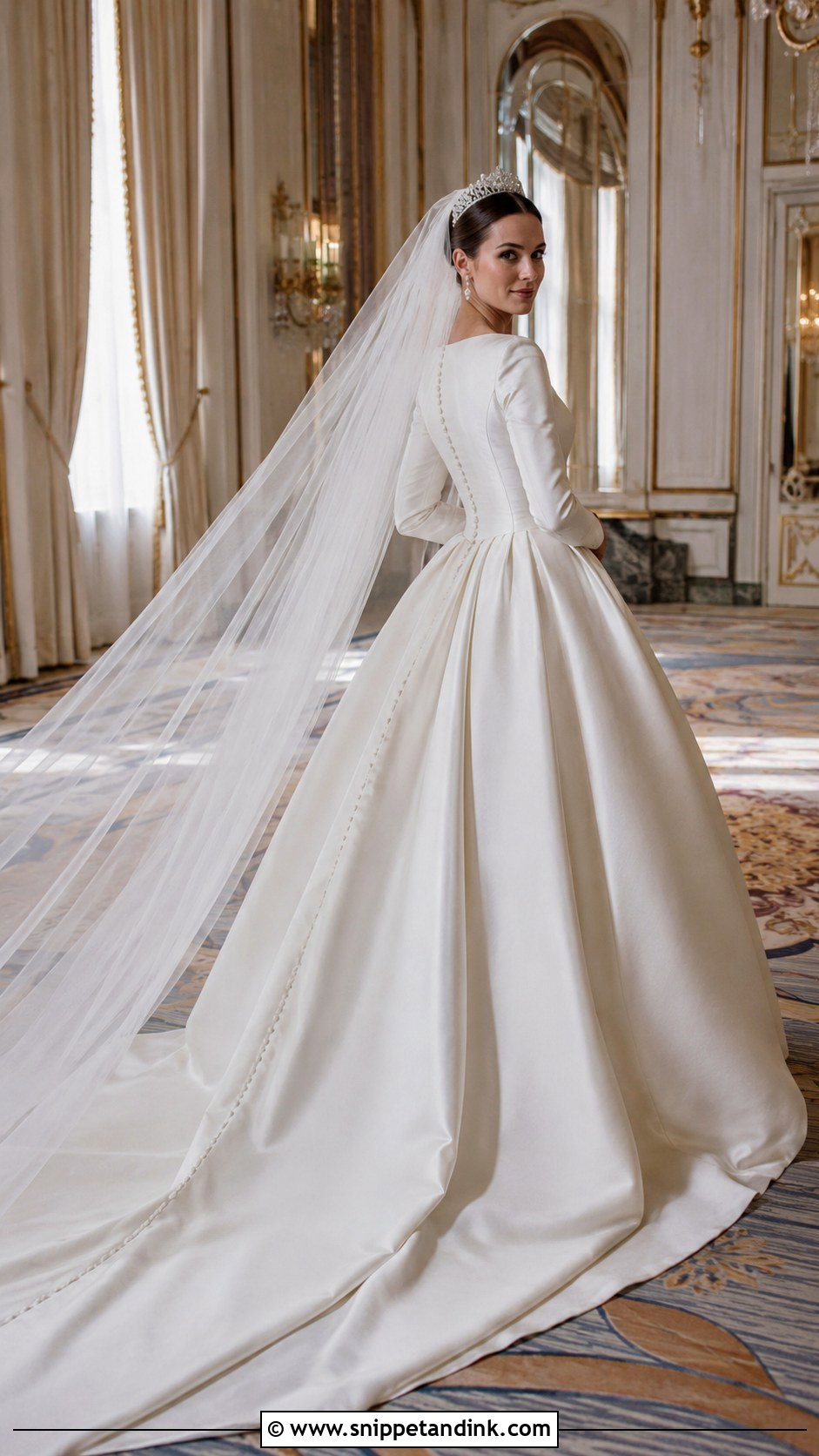 Satin Royal Wedding Dress - Snippet and Ink - 20 Dreamy Wedding Dress Fairy Tales Ideas