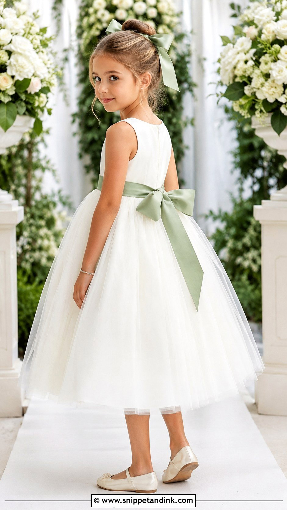 Satin Sash Girls Wedding Dress - Snippet and Ink - 25 Girls Wedding Dresses