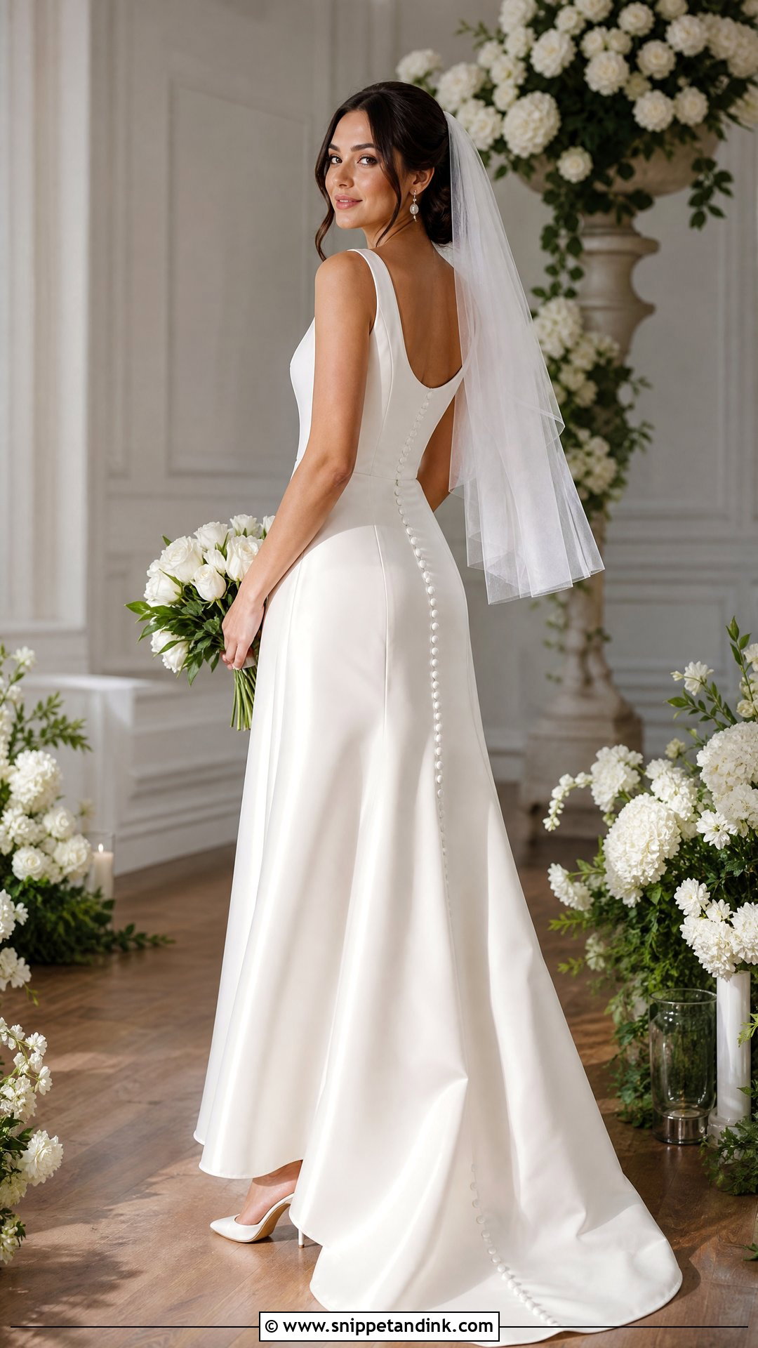 Satin Scoop Neck Wedding Dress - Snippet and Ink - 20 Satin Simple Silk Wedding Dress Ideas