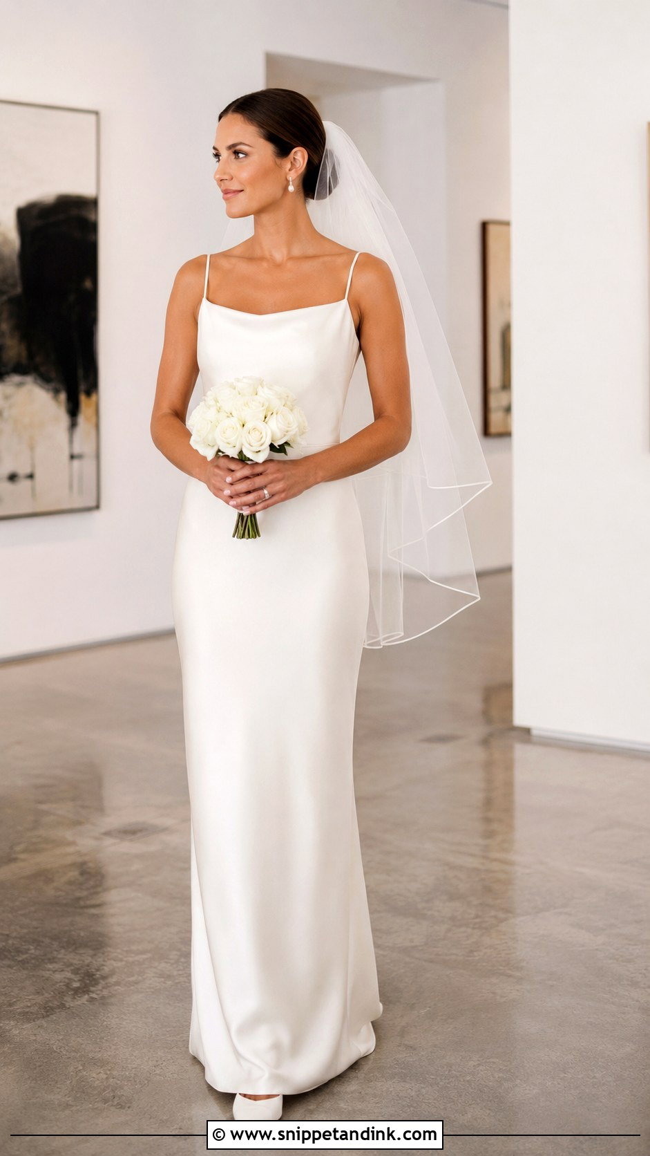Satin Sheath Wedding Dress - Snippet and Ink - 20 Slim Fit Wedding Dresses