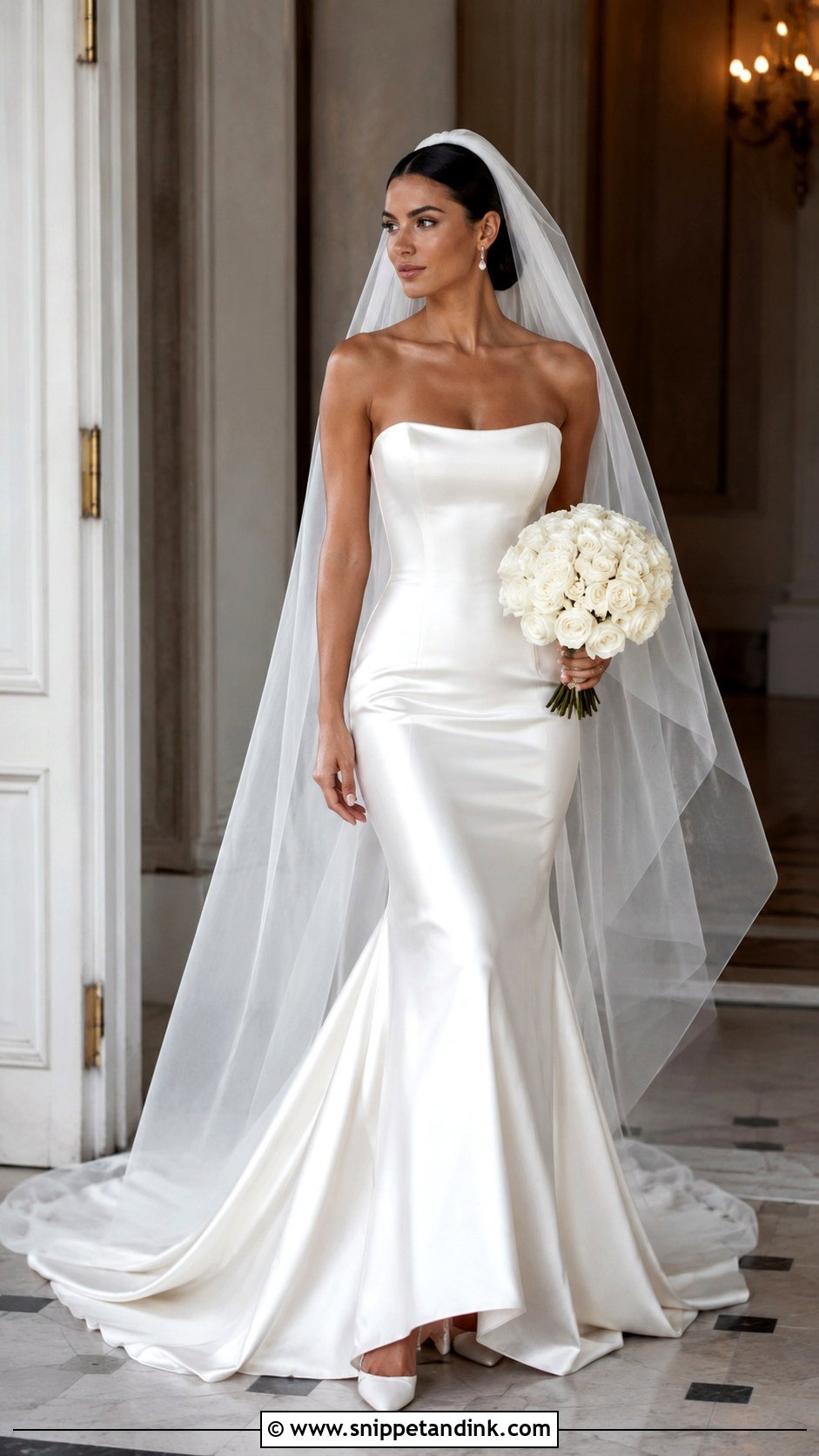Satin Siren Wedding Dress - Snippet and Ink - 30 Siren Wedding Dress Ideas