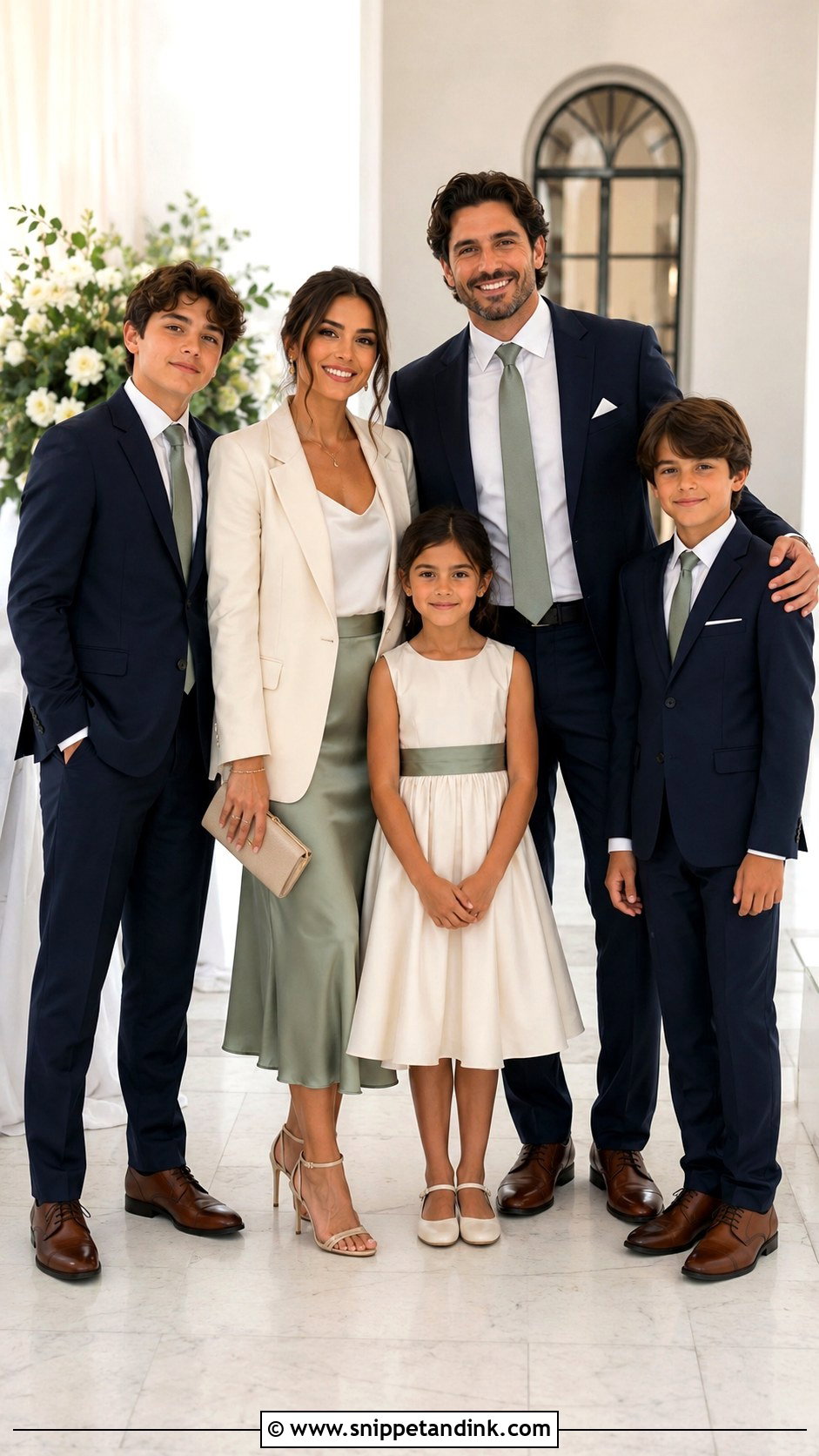 Satin Skirt And Blazer Family Wedding Outfit - Snippet and Ink - 25 Family Wedding Outfits