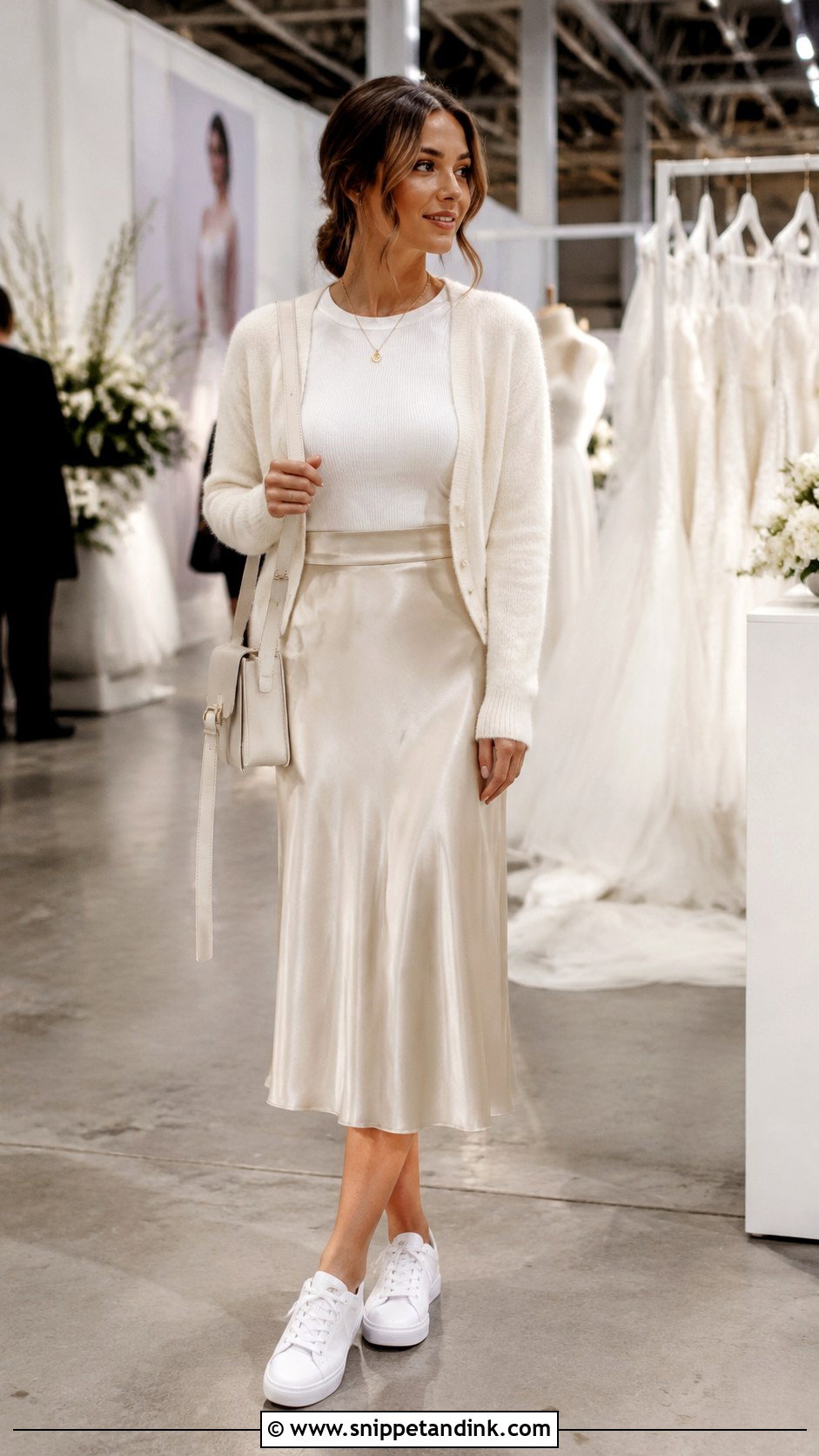 Satin Skirt Bridal Expo Outfit - Snippet and Ink - 20 Bridal Expo Outfit Ideas