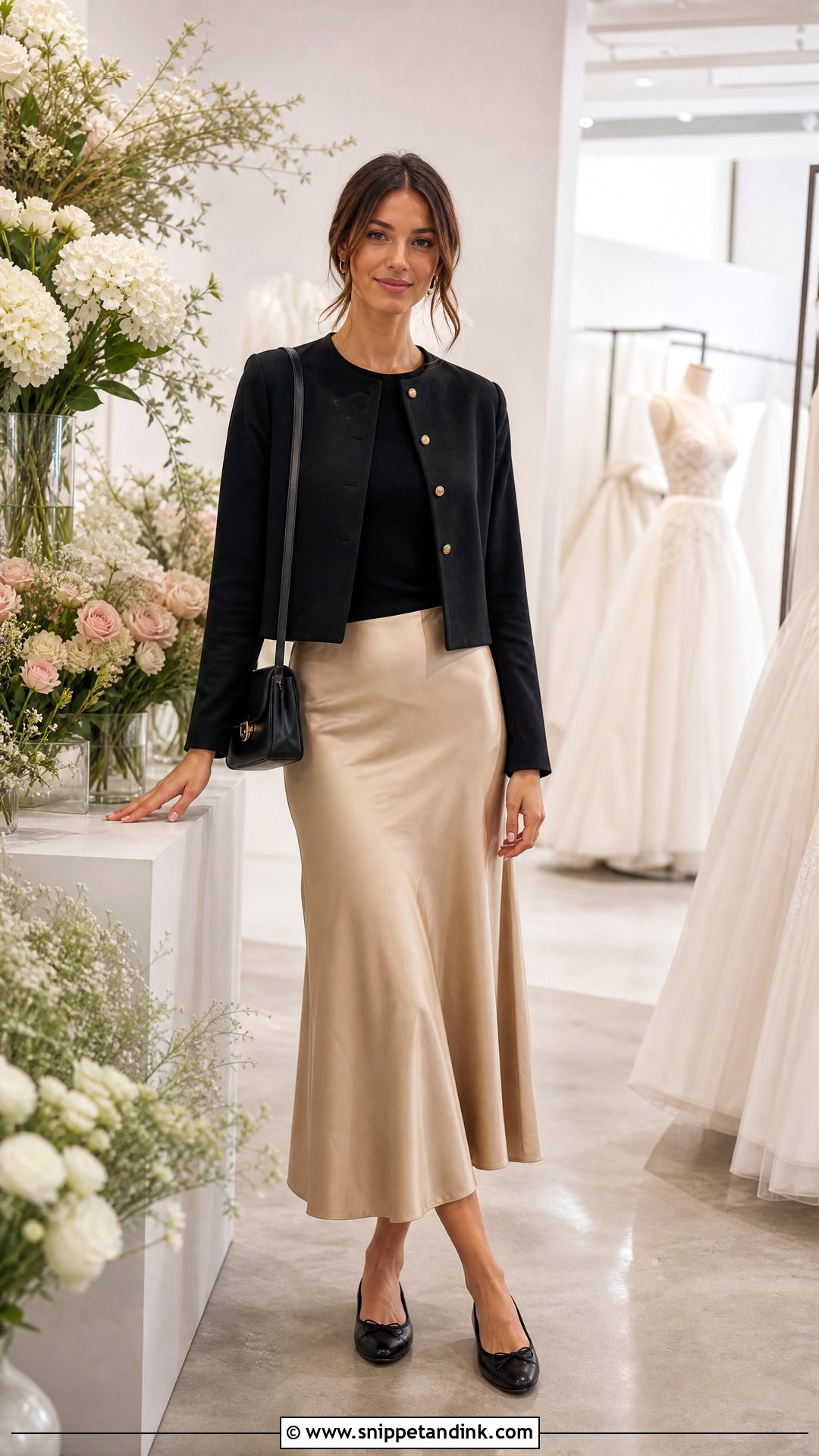 Satin Skirt Wedding Expo Outfit - Snippet and Ink - 20 Wedding Expo Outfit Ideas