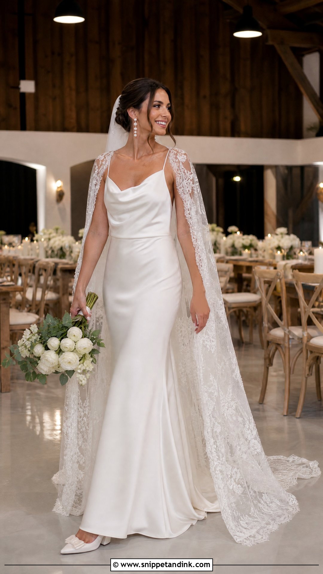 Satin Slip Barn Wedding Dress - Snippet and Ink - 25 Barn Wedding Dress Ideas