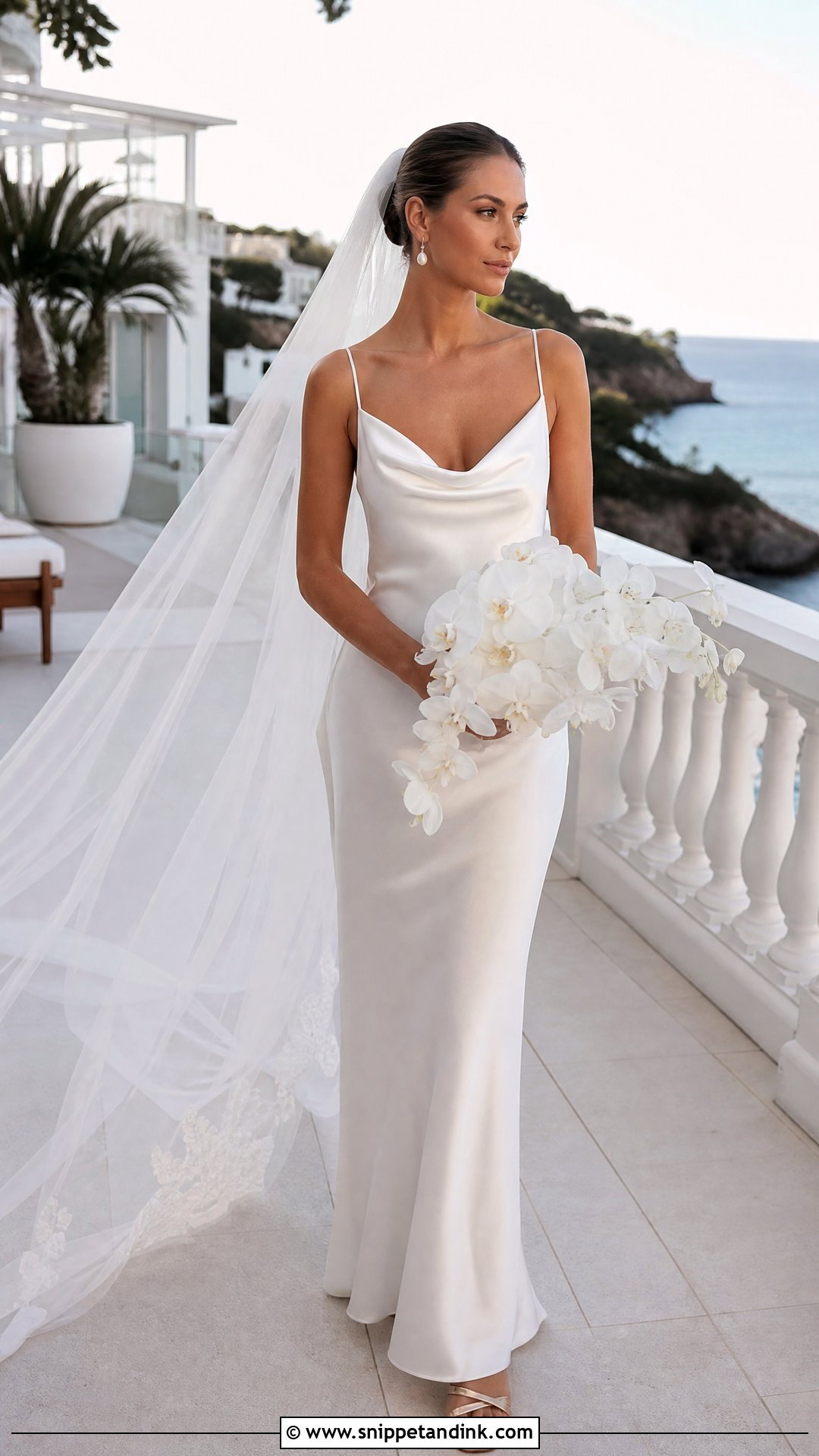 Satin Slip Beach Wedding Dress - Snippet and Ink - 20 Summer Wedding Dress Beach Ideas