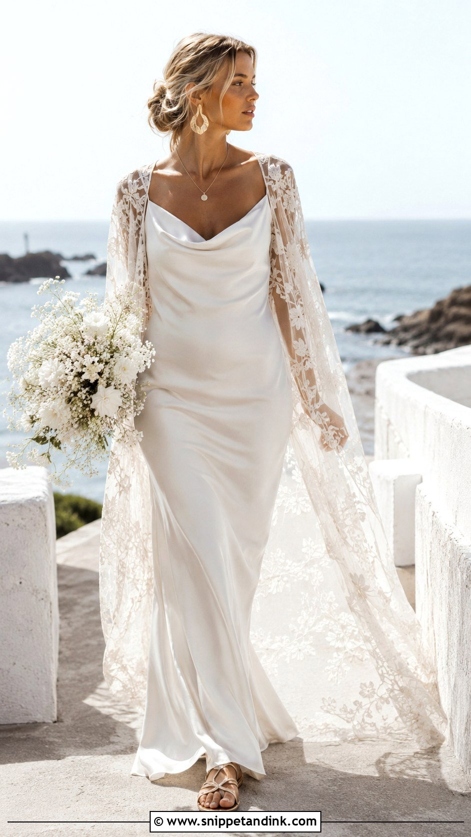 Satin Slip Boho Elopement Dress - Snippet and Ink - 20 Boho Elopement Dress Ideas