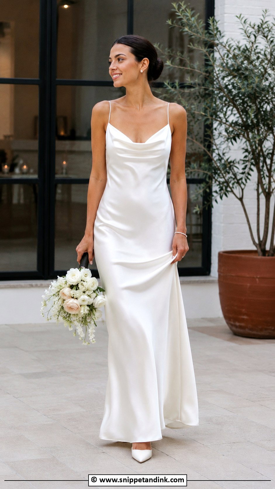 Satin Slip Bridal Dress - Snippet and Ink - 35 Bridal Dresses