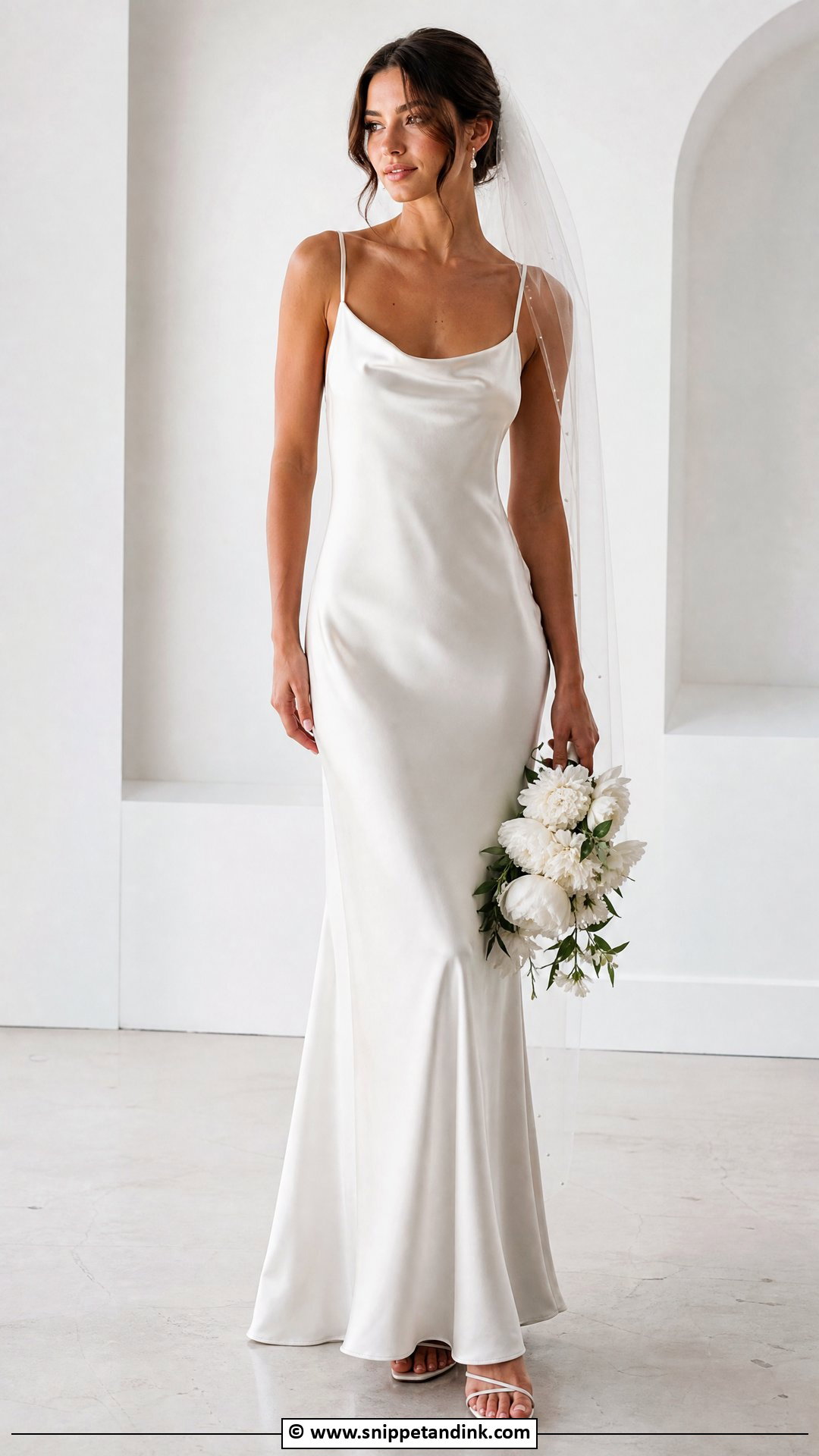 Satin Slip Bridal Dress - Snippet and Ink - 35 Bridal Dress Ideas