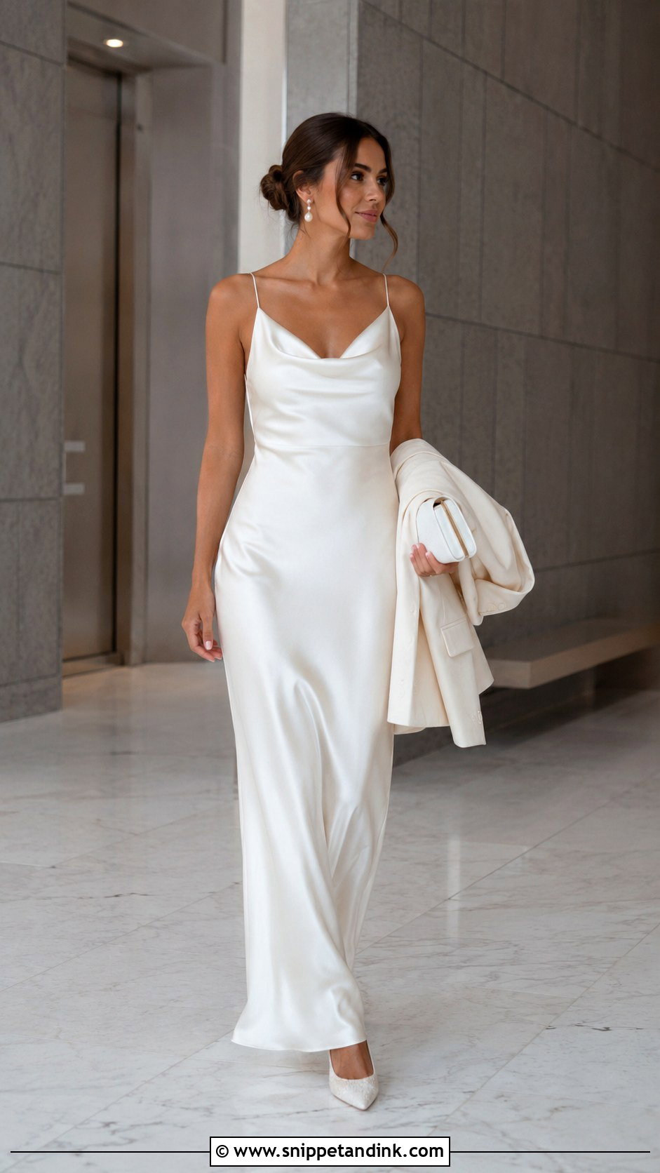 Satin Slip Bridal Maxi Dress - Snippet and Ink - 20 Bridal Maxi Dress Ideas