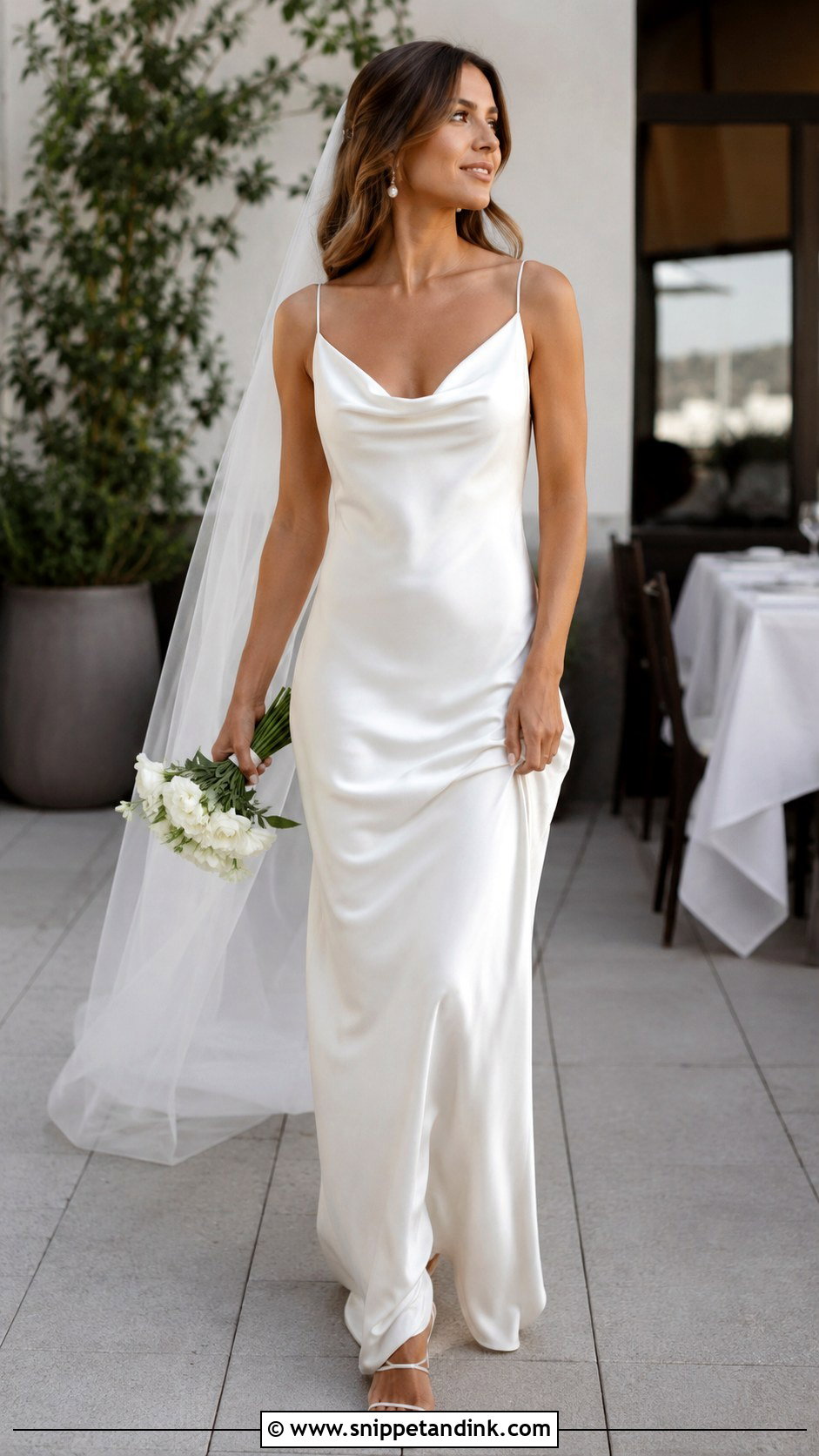 Satin Slip Bride Dress - Snippet and Ink - 25 Bride Dress Aesthetic Ideas