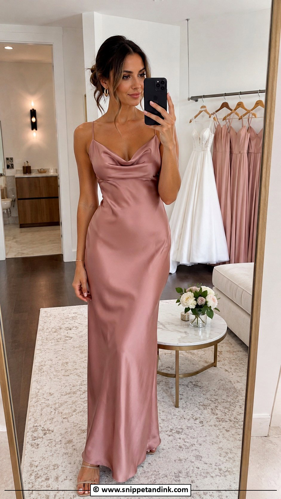 Satin Slip Bridesmaid Dress - Snippet and Ink - 25 Wedding Maids Dresses