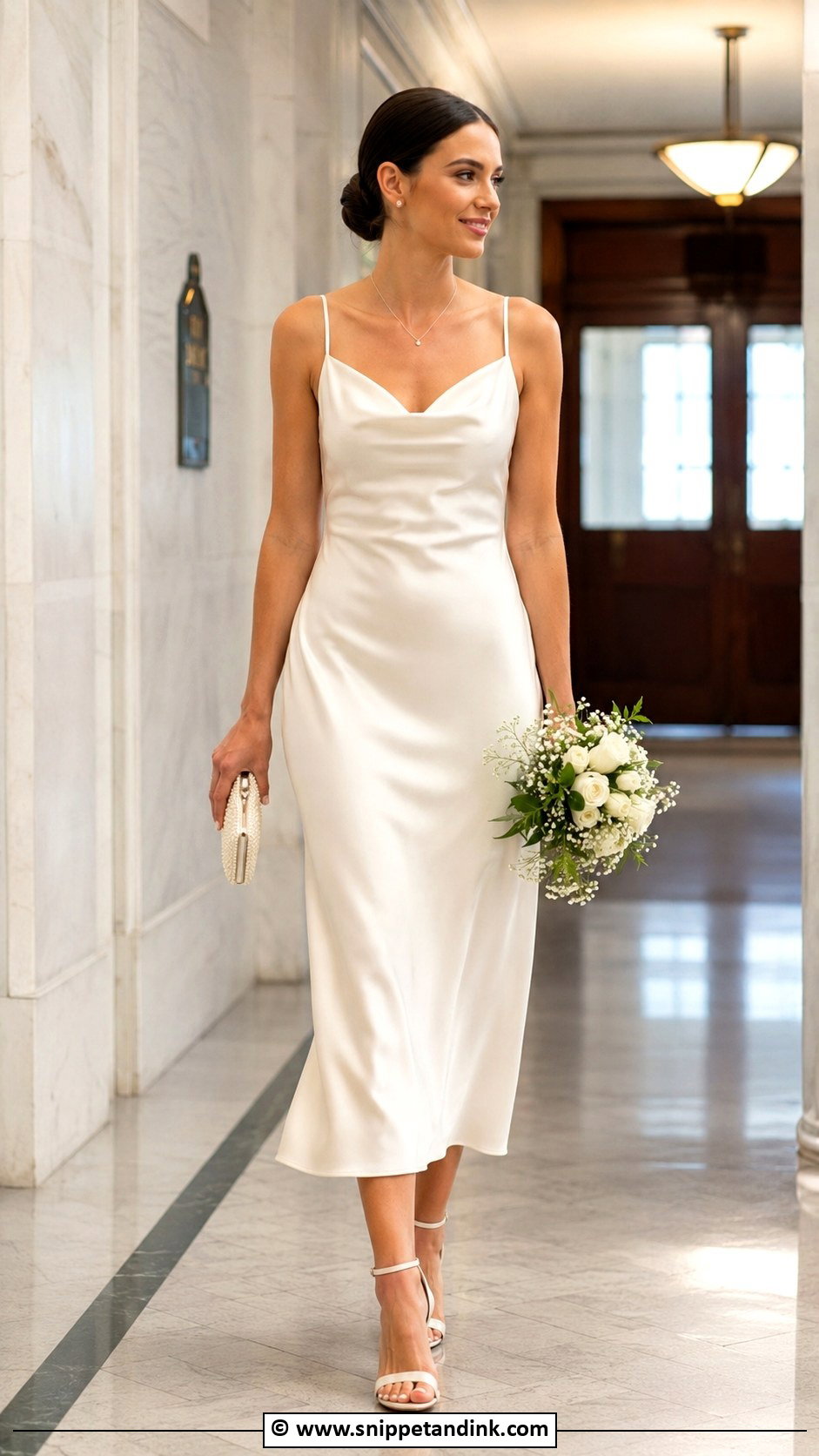 Satin Slip Court Wedding Dress - Snippet and Ink - 30 Court Wedding Dress Ideas