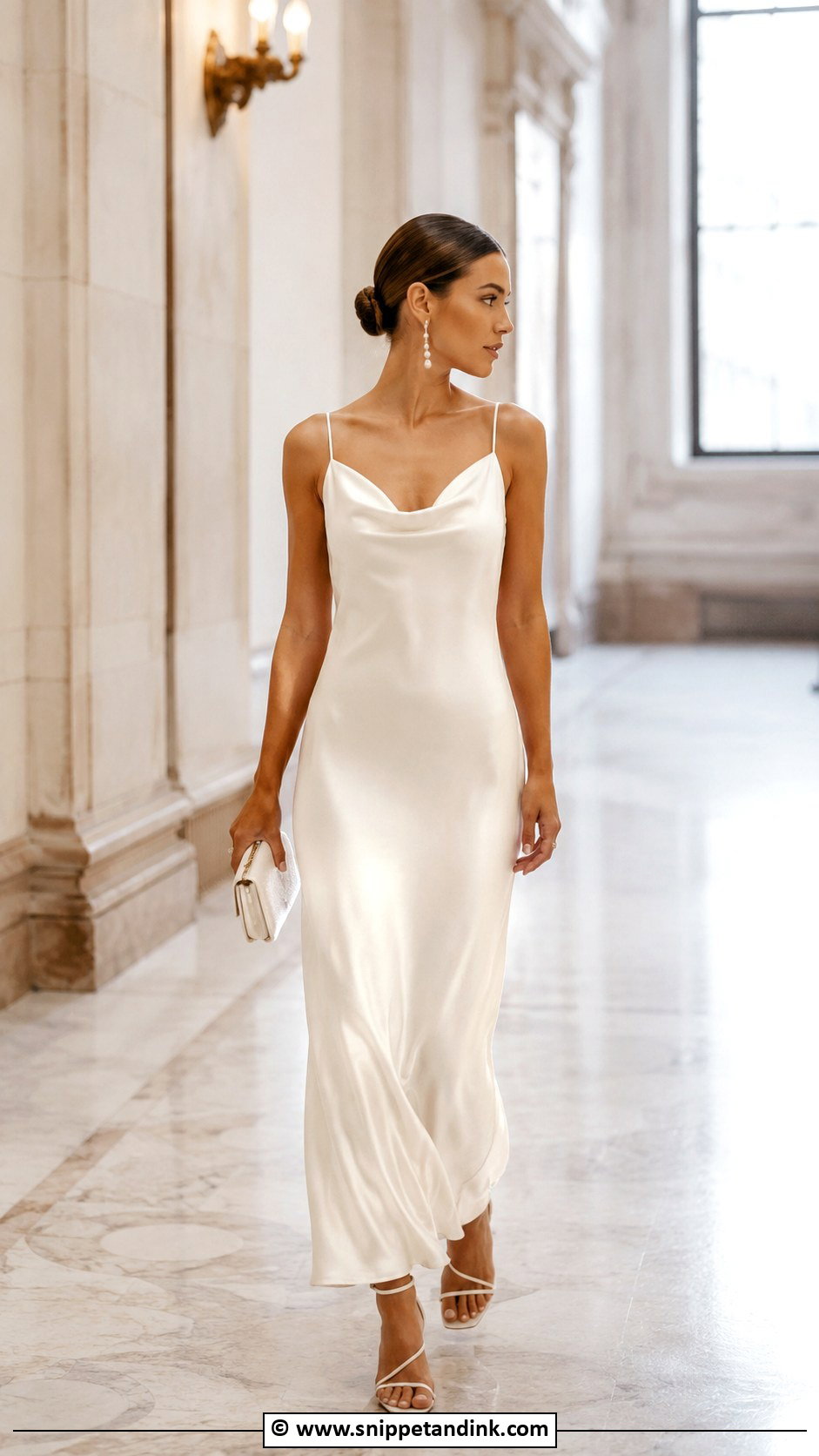 Satin Slip Courthouse Wedding Dress - Snippet and Ink - 30 Courthouse Wedding Dress Civil Ceremony Ideas